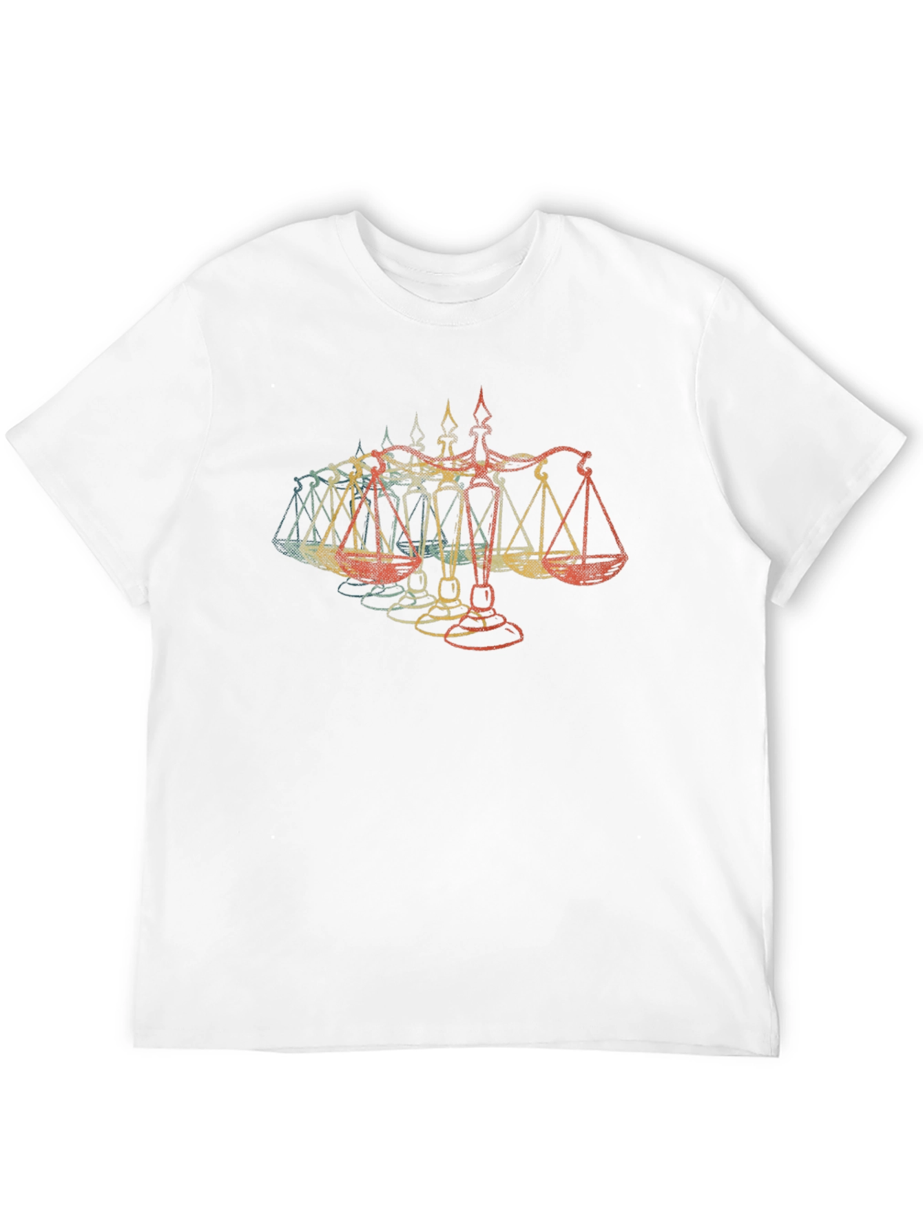 Scales of Justice Retro Style T-Shirt