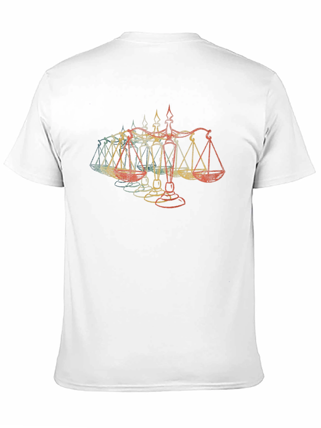 Scales of Justice Retro Style T-Shirt