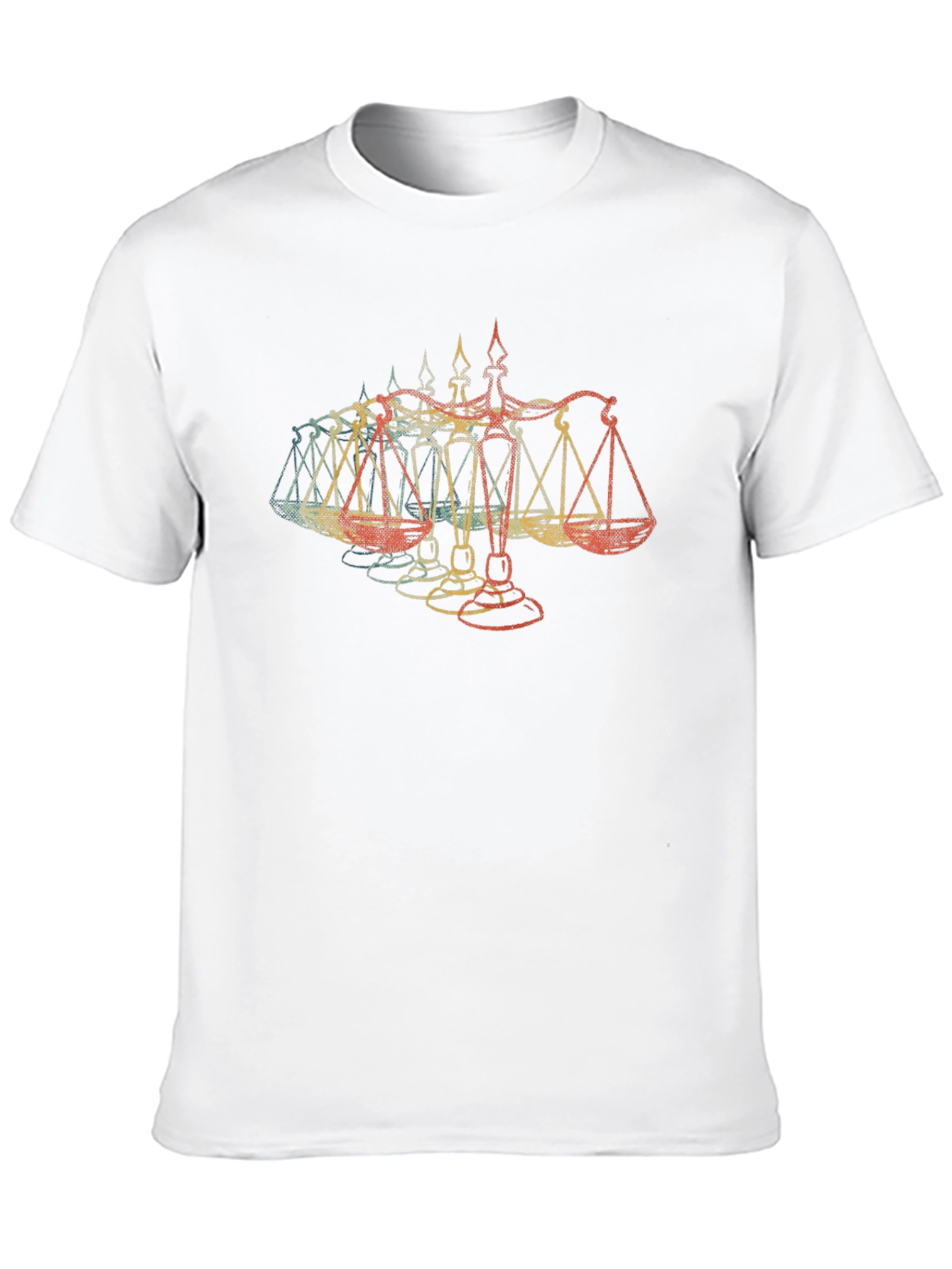 Scales of Justice Retro Style T-Shirt