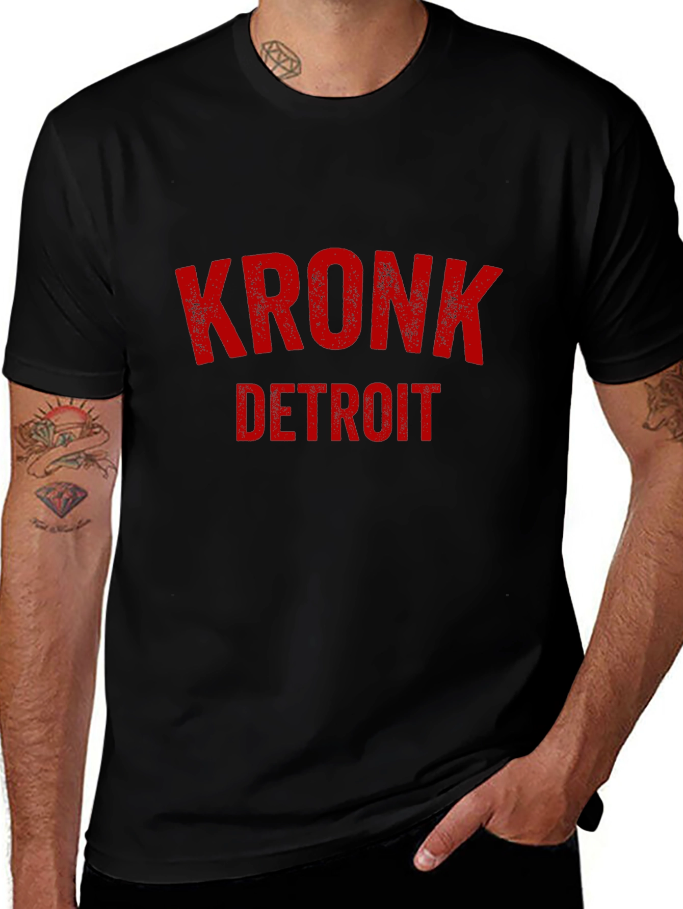 KRONK Detroit Black Graphic T-Shirt