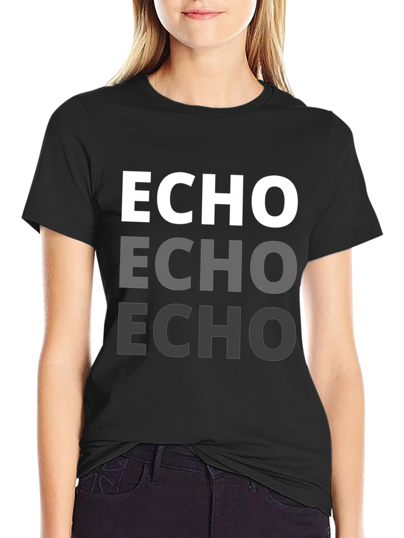 Echo Graphic Tee - Stylish Repeat Design