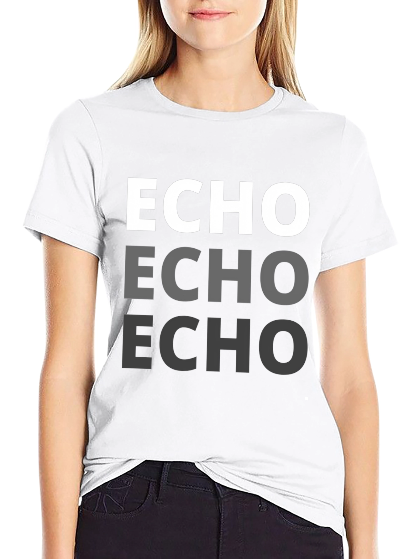 Echo Graphic Tee - Stylish Repeat Design