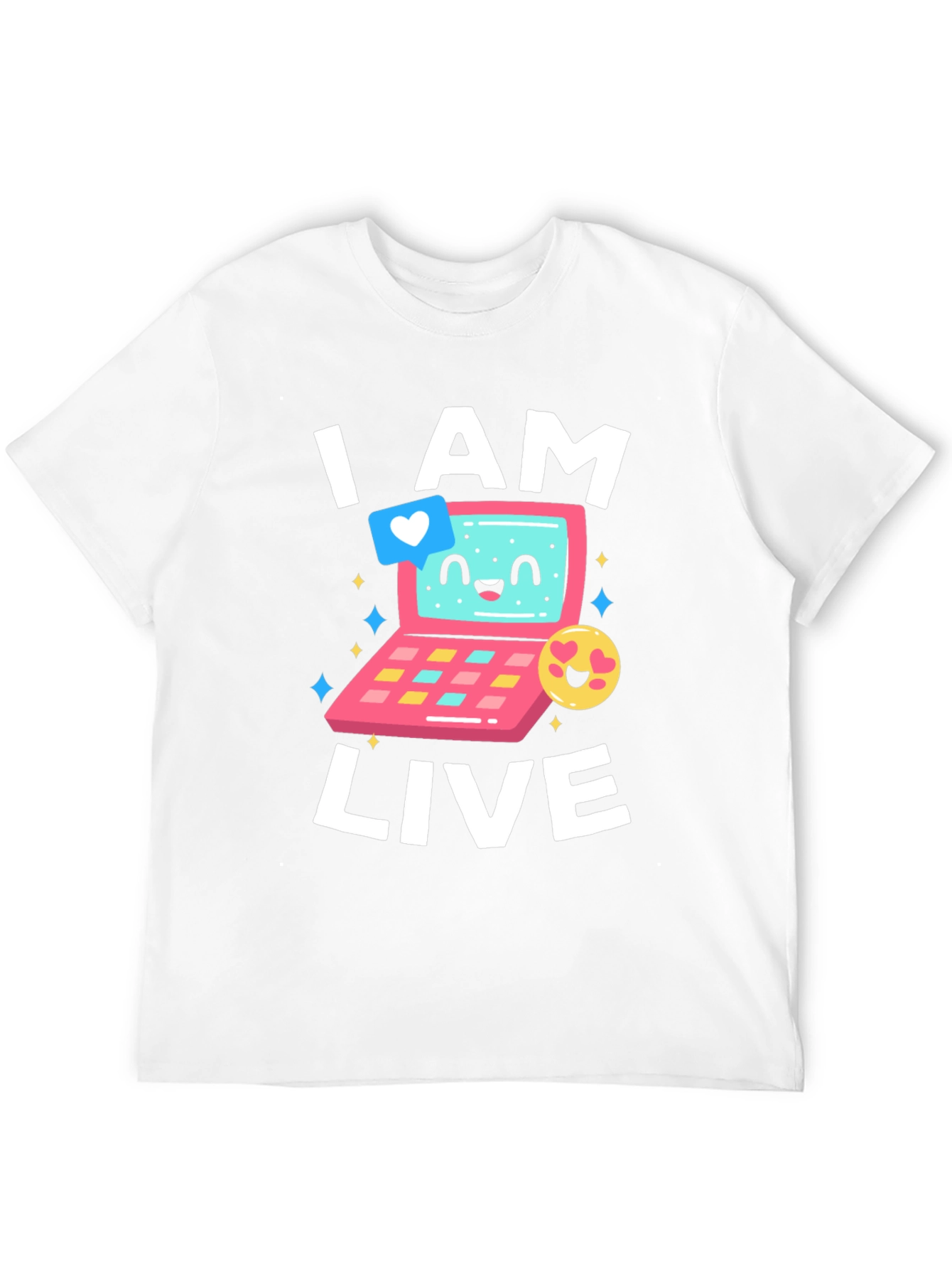 I AM LIVE T-Shirt - Funny Computer Design