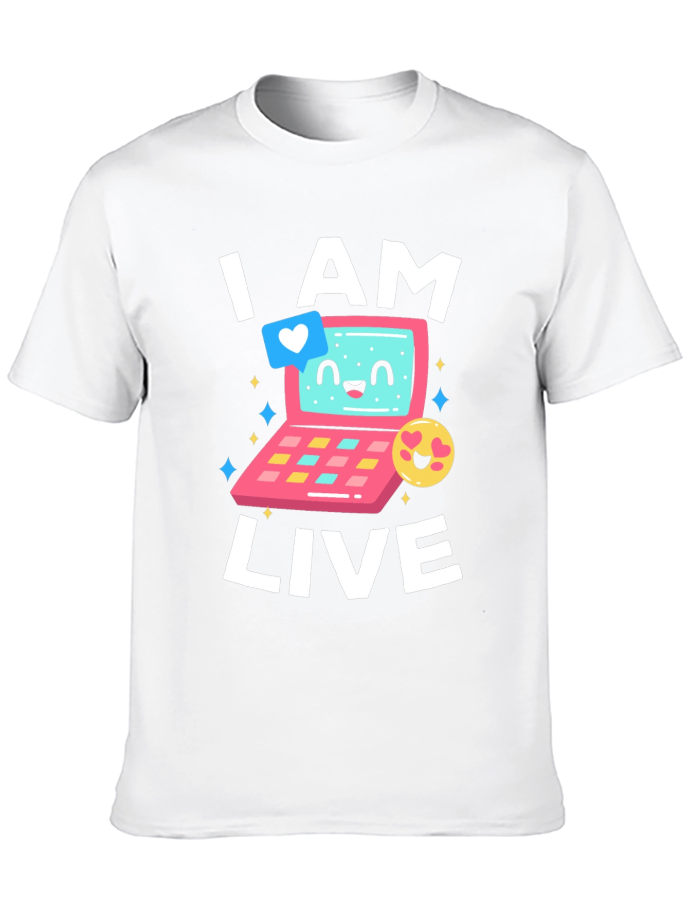 I AM LIVE T-Shirt - Funny Computer Design