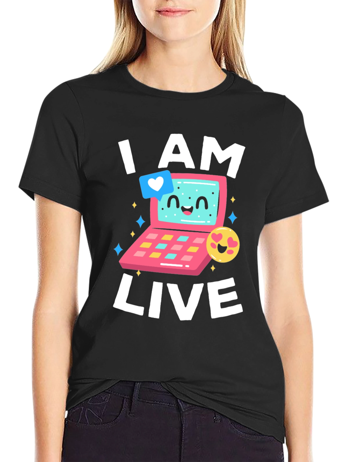 I AM LIVE T-Shirt - Funny Computer Design