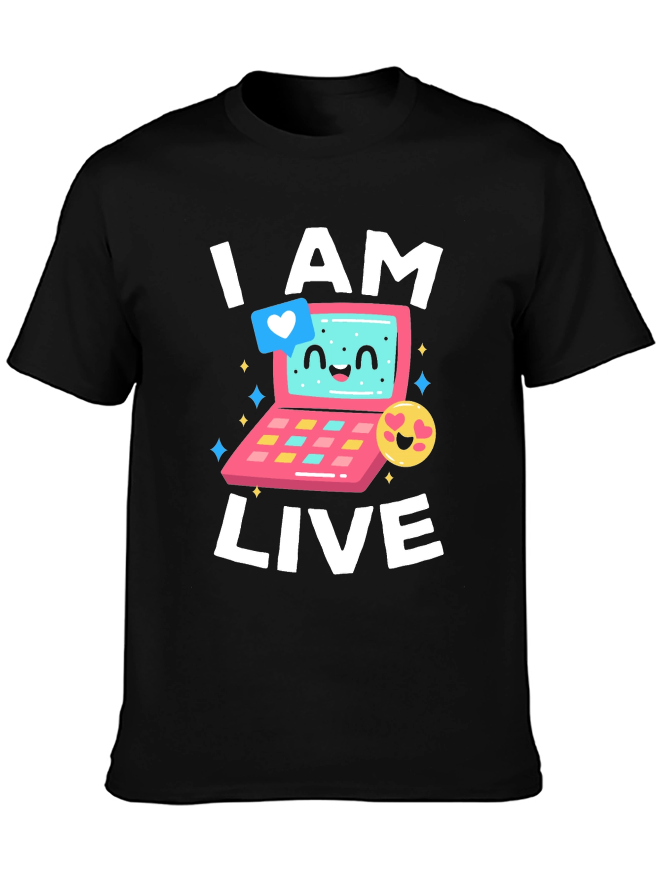 I AM LIVE T-Shirt - Funny Computer Design
