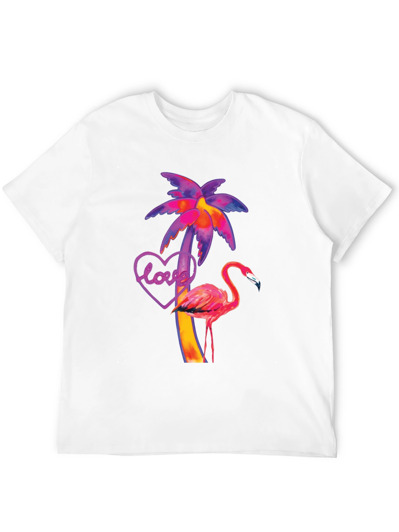 Tropical Flamingo Love T-Shirt
