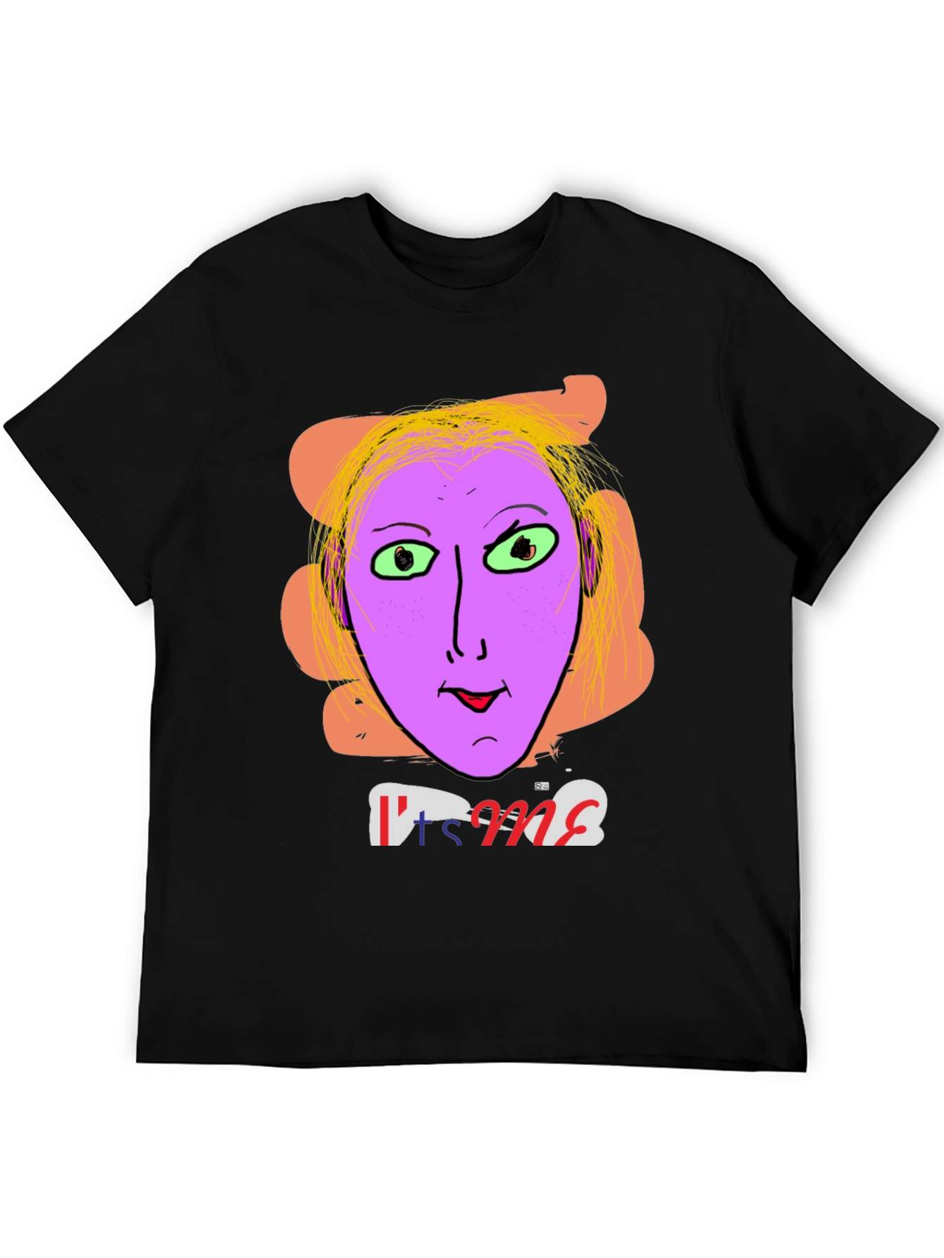 Unique Graphic Tee - Its Me Funny Purple Face