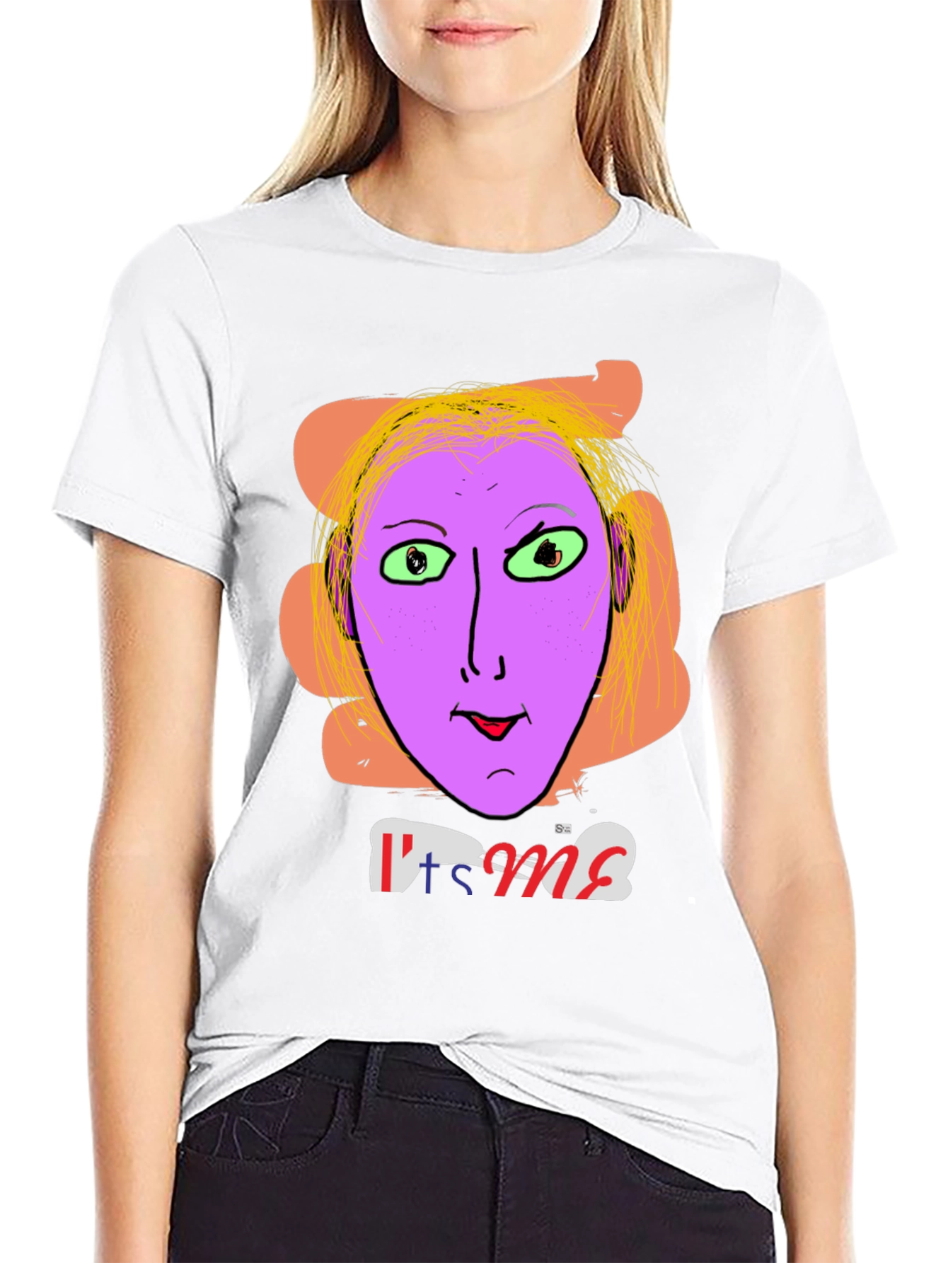 Unique Graphic Tee - Its Me Funny Purple Face