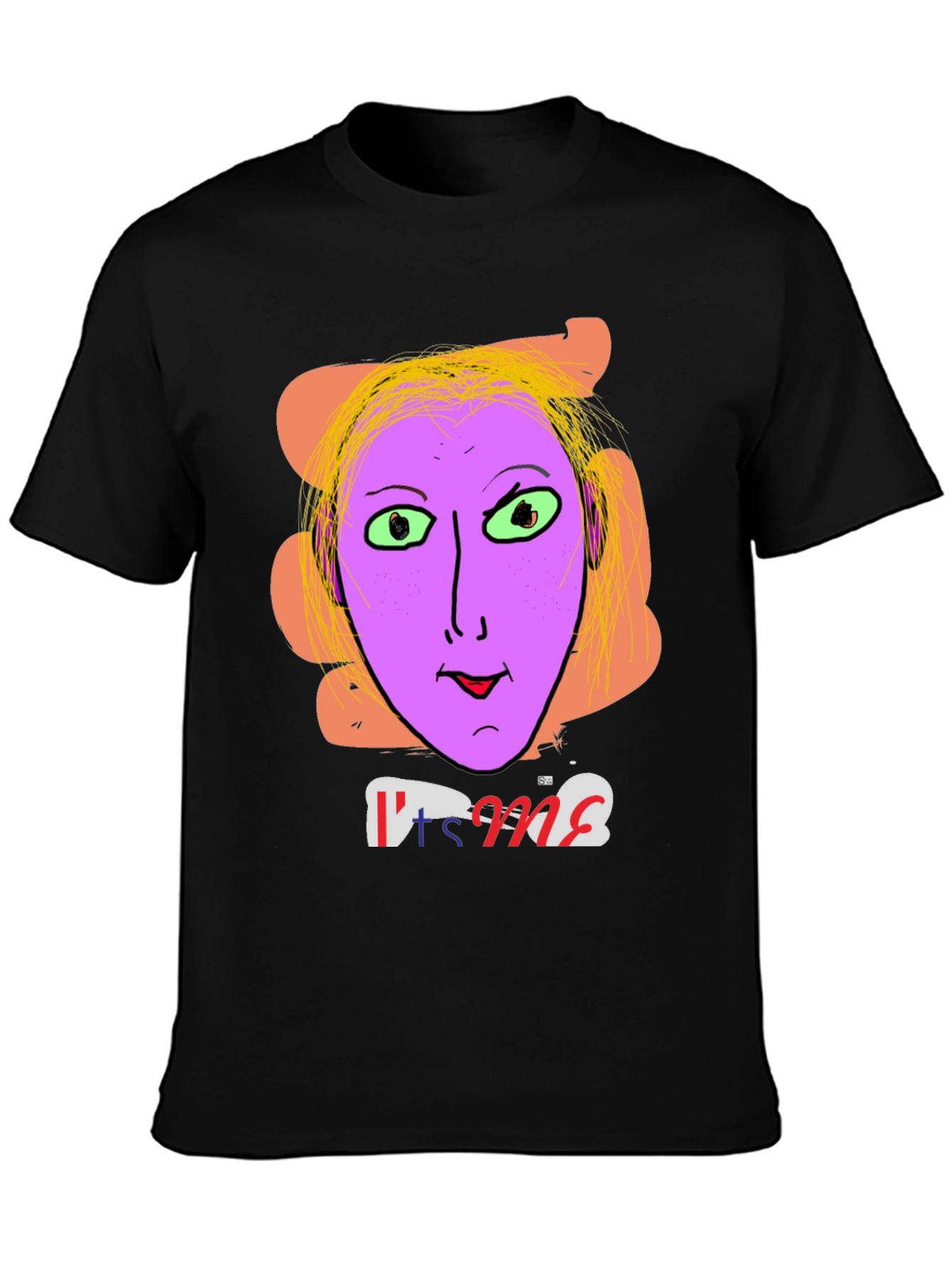 Unique Graphic Tee - Its Me Funny Purple Face
