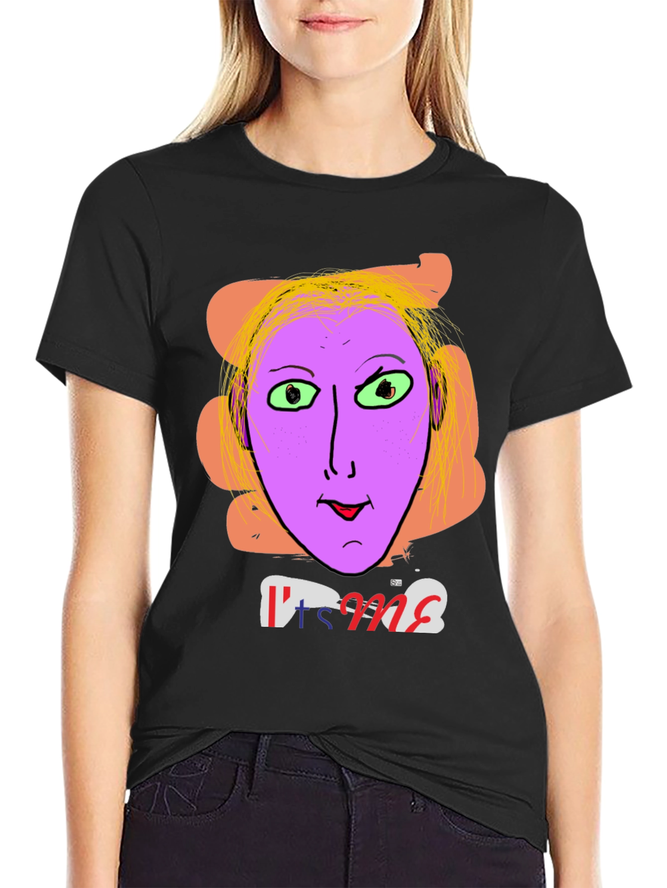 Unique Graphic Tee - Its Me Funny Purple Face