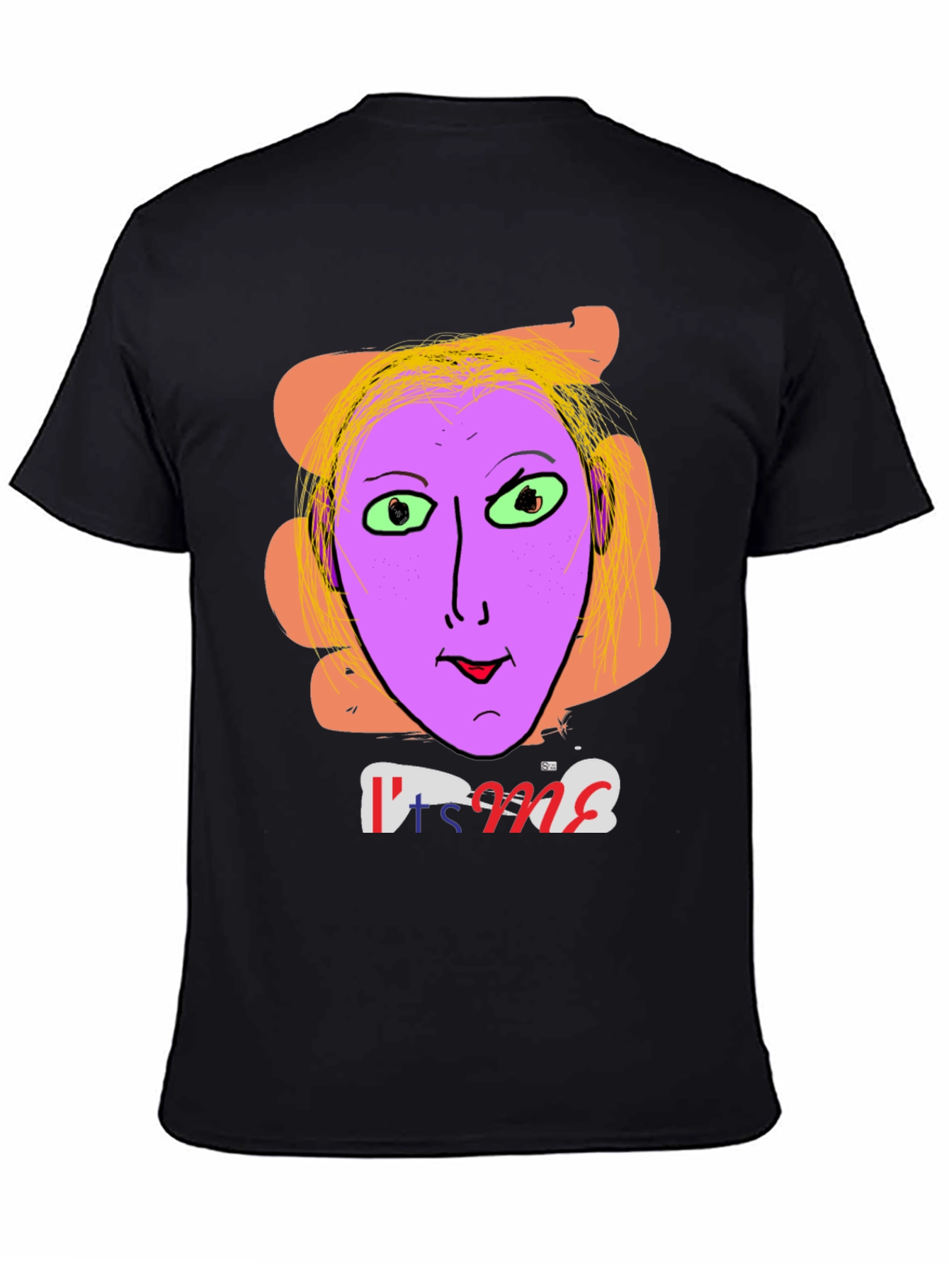 Unique Graphic Tee - Its Me Funny Purple Face