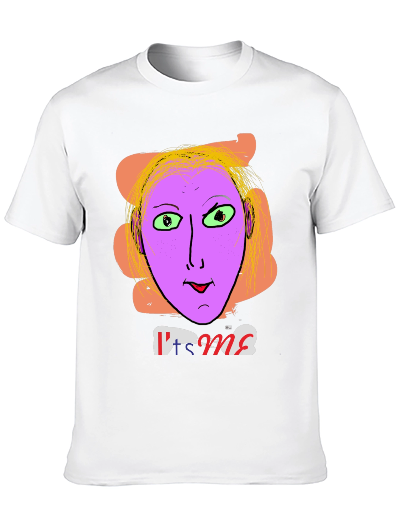 Unique Graphic Tee - Its Me Funny Purple Face