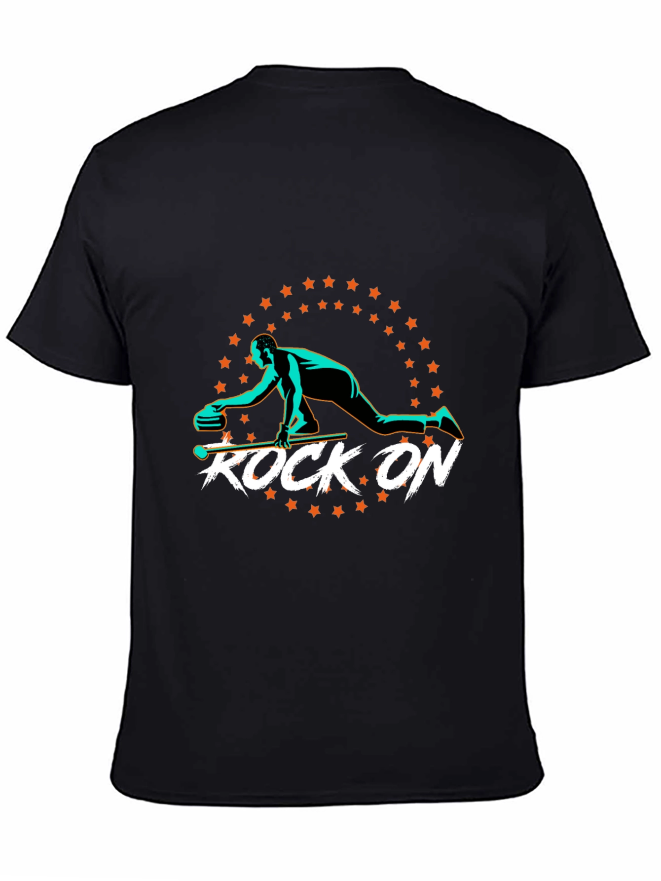 Rock On Curling Graphic T-Shirt