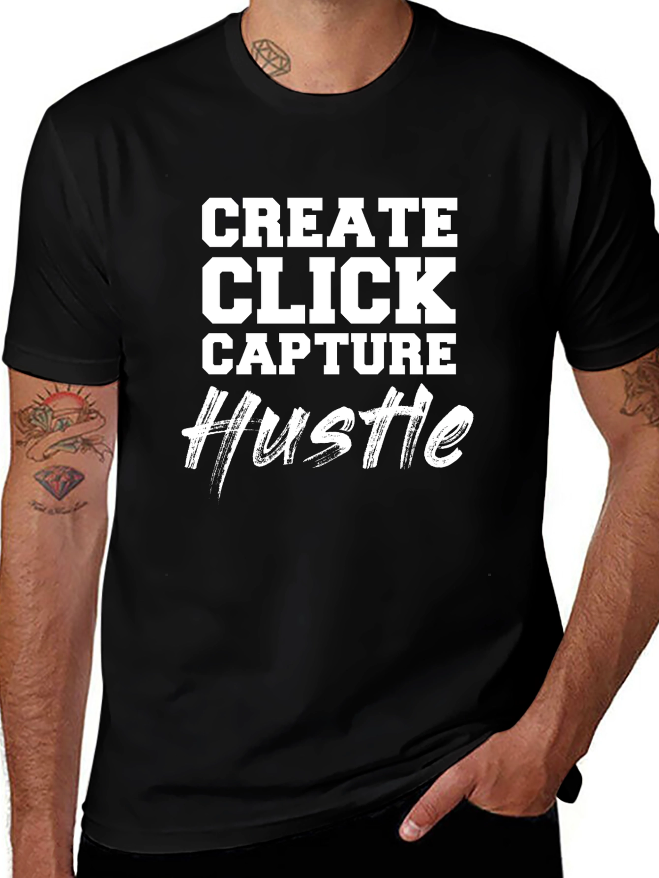 Create Click Capture Hustle Graphic Tee
