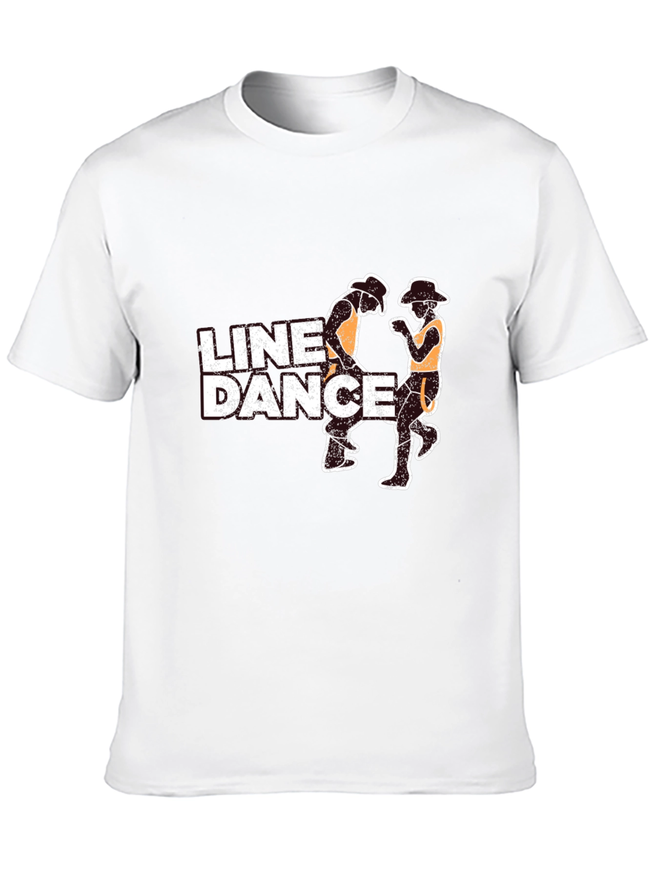 Line Dance Graphic Tee - Black Cotton T-Shirt