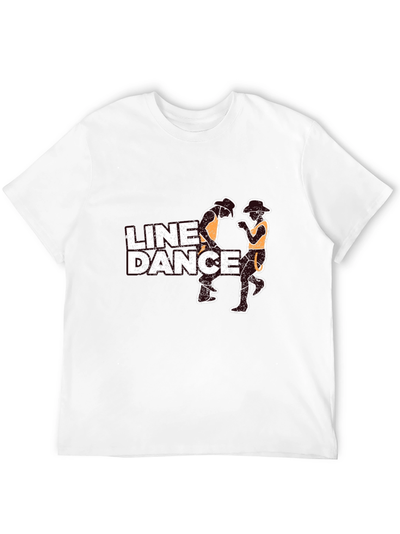 Line Dance Graphic Tee - Black Cotton T-Shirt