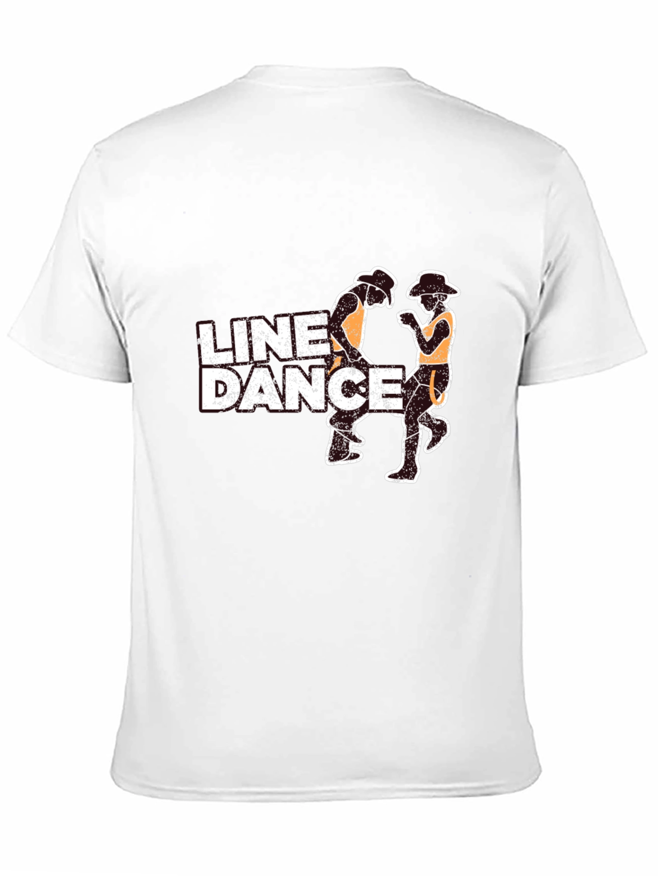 Line Dance Graphic Tee - Black Cotton T-Shirt