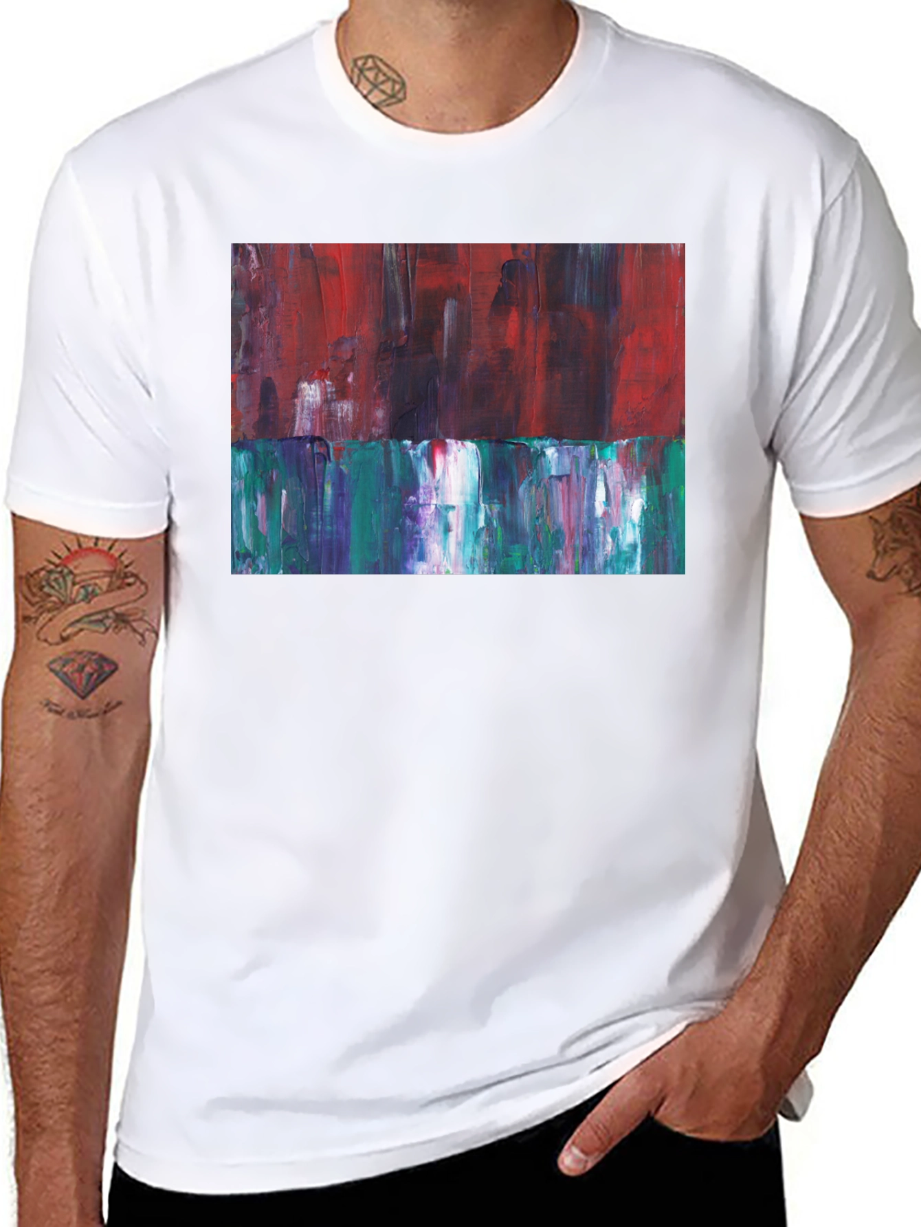 Abstract Expression Tee - Artistic Fashion Statement