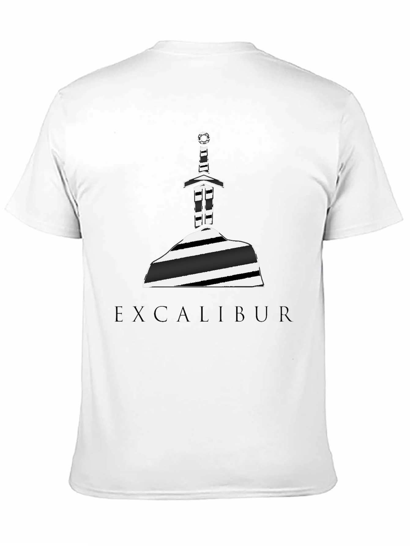 Excalibur Sword in Stone Graphic Tee - Black