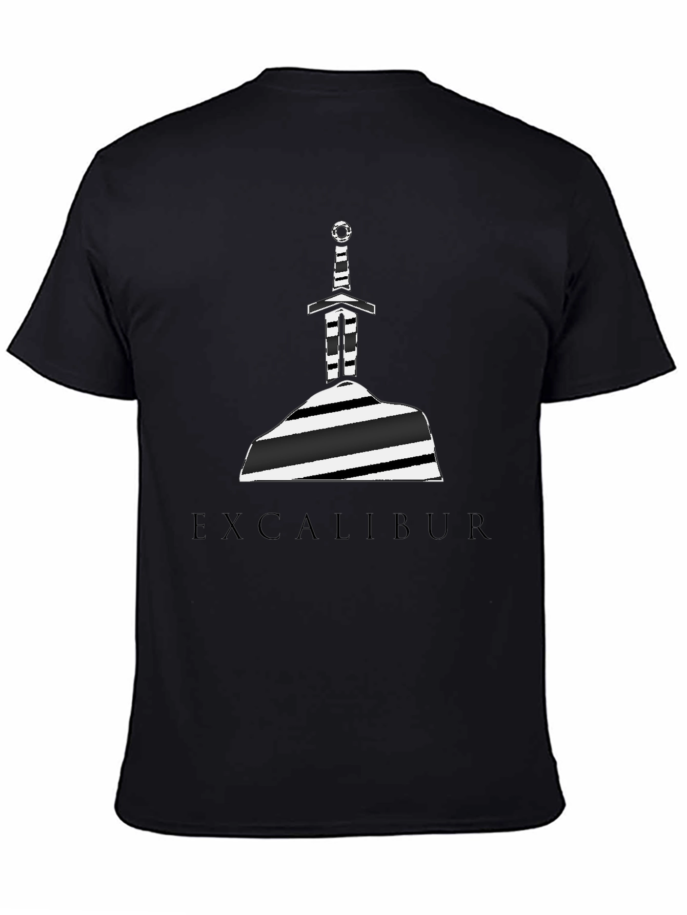 Excalibur Sword in Stone Graphic Tee - Black