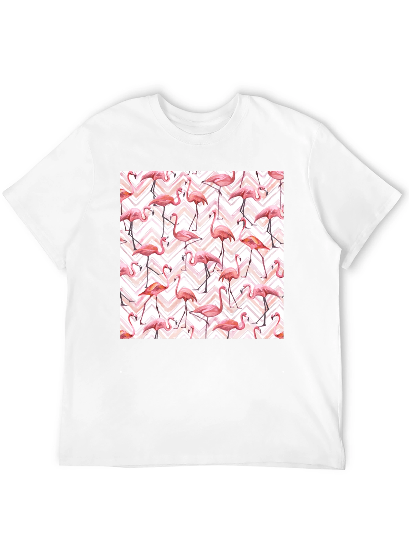 Flamingo Pattern T-Shirt - Tropical Style