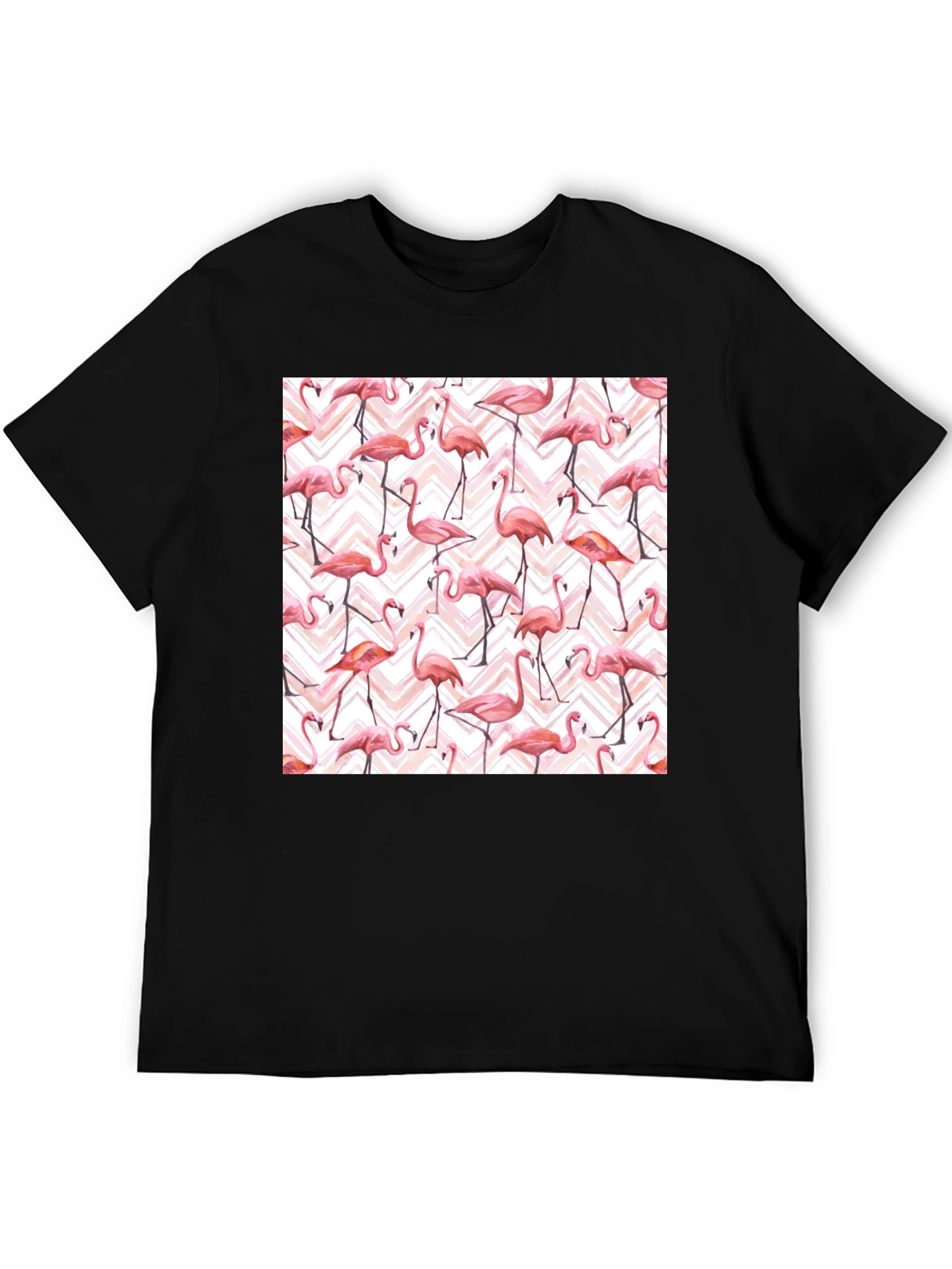 Flamingo Pattern T-Shirt - Tropical Style
