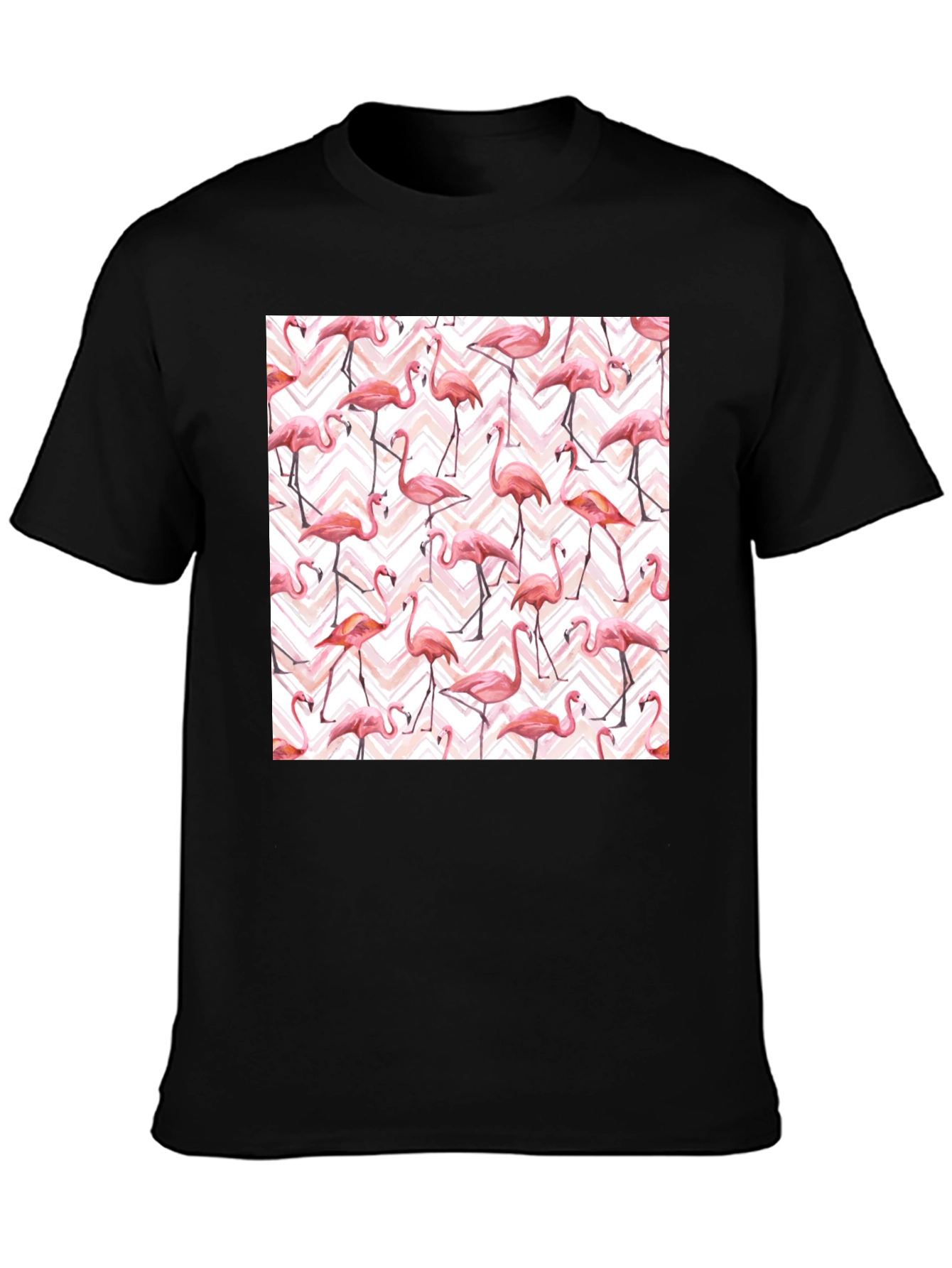 Flamingo Pattern T-Shirt - Tropical Style