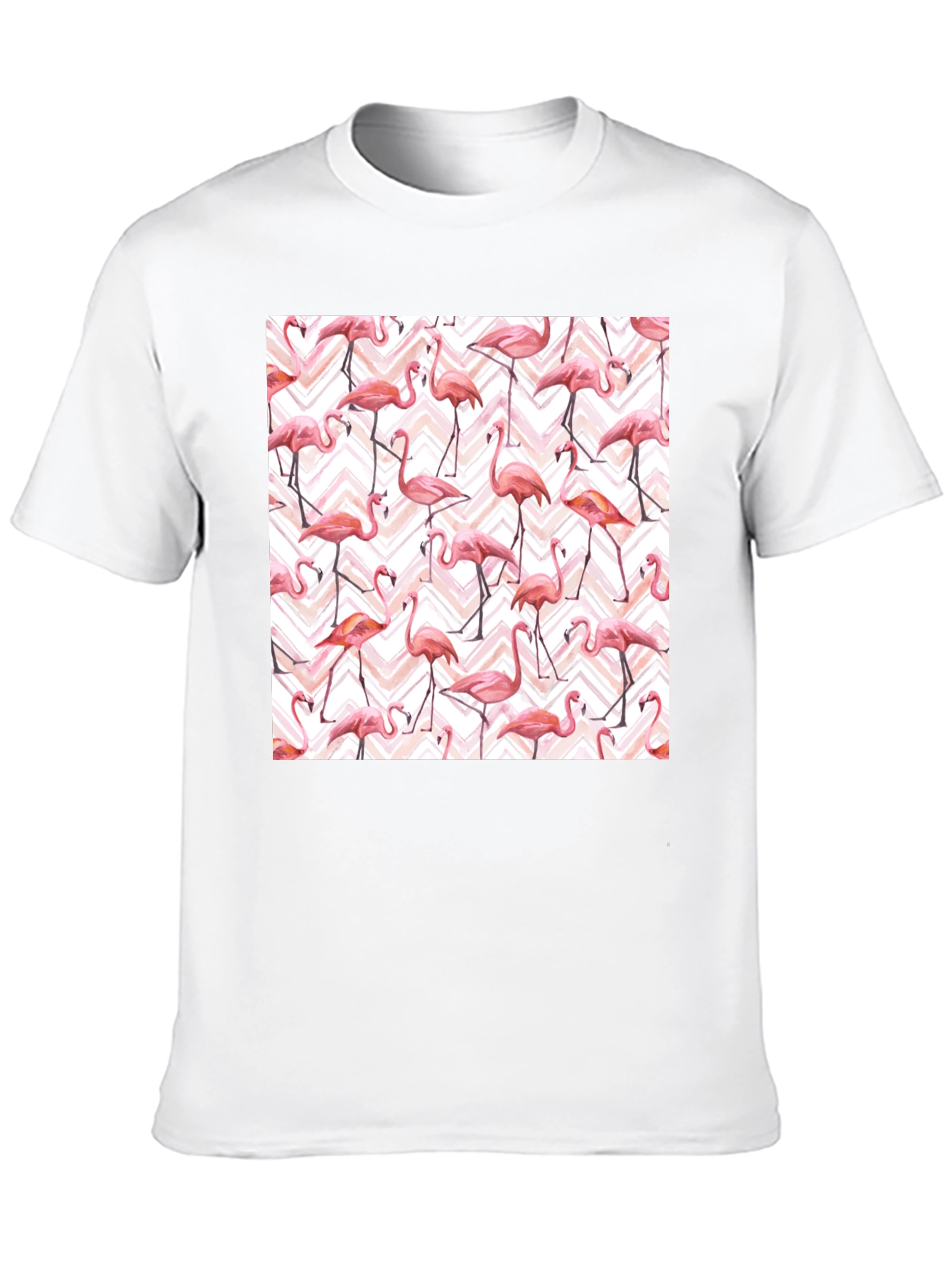 Flamingo Pattern T-Shirt - Tropical Style
