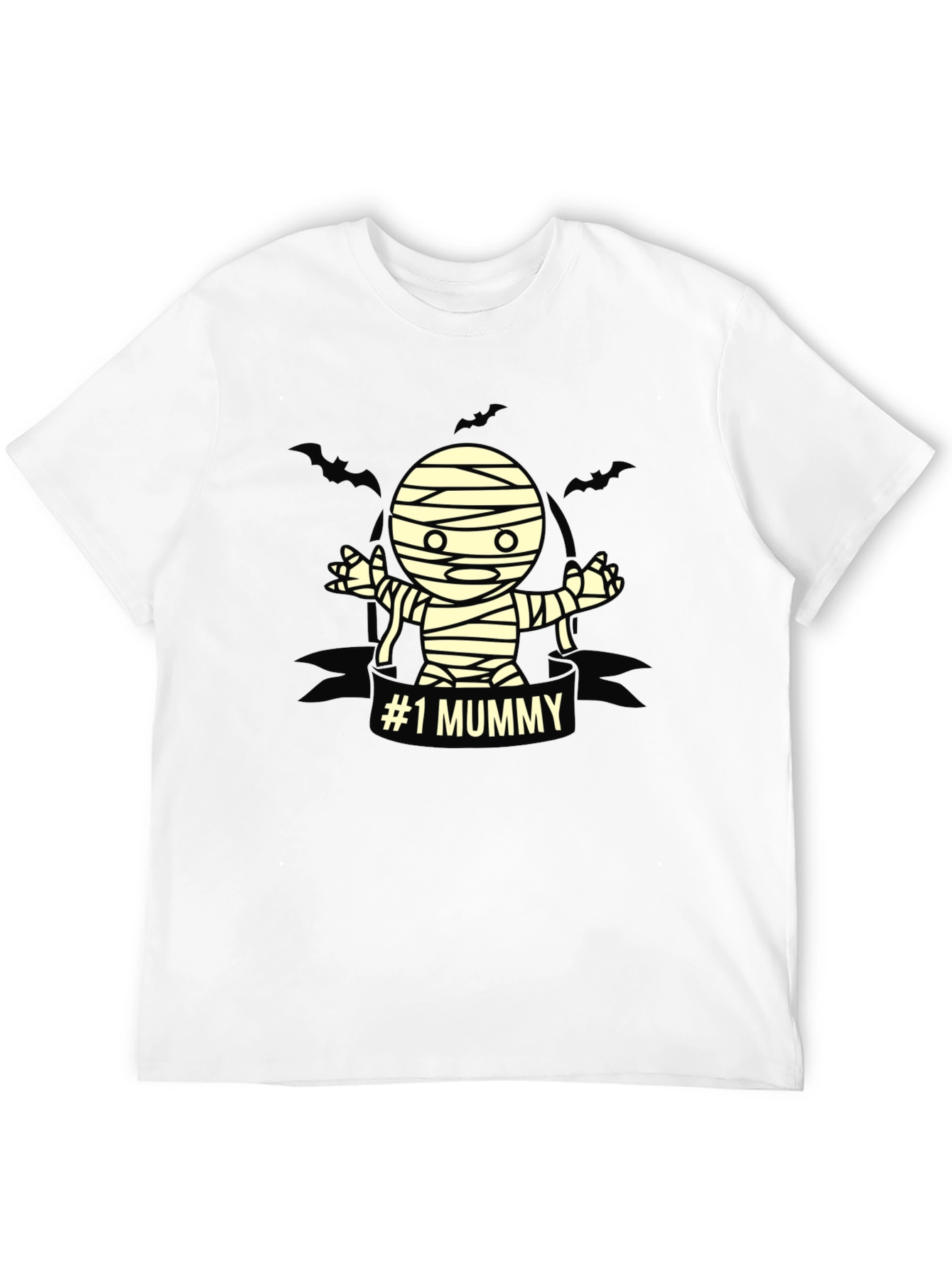#1 Mummy Halloween T-Shirt - Black Graphic Tee