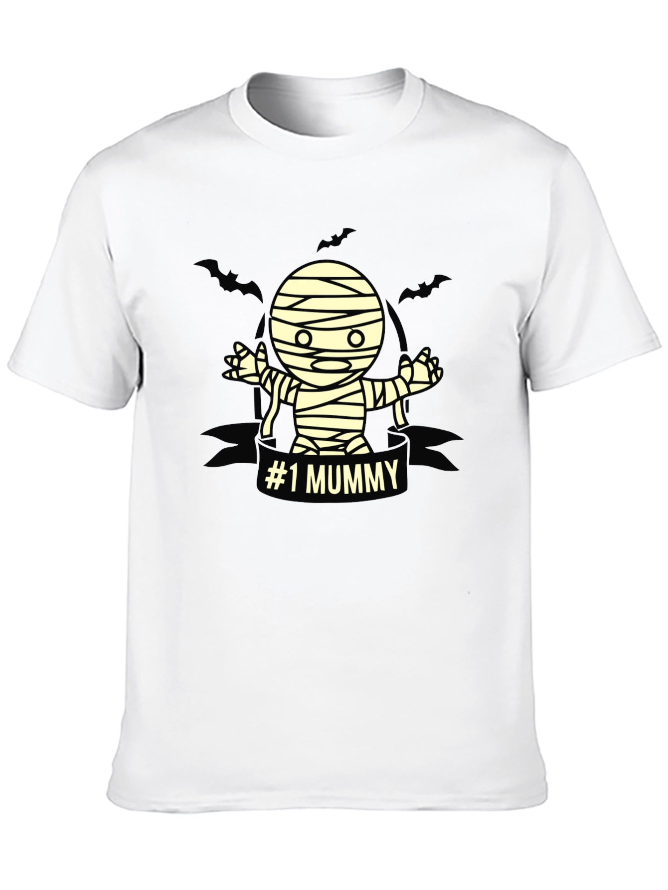 #1 Mummy Halloween T-Shirt - Black Graphic Tee