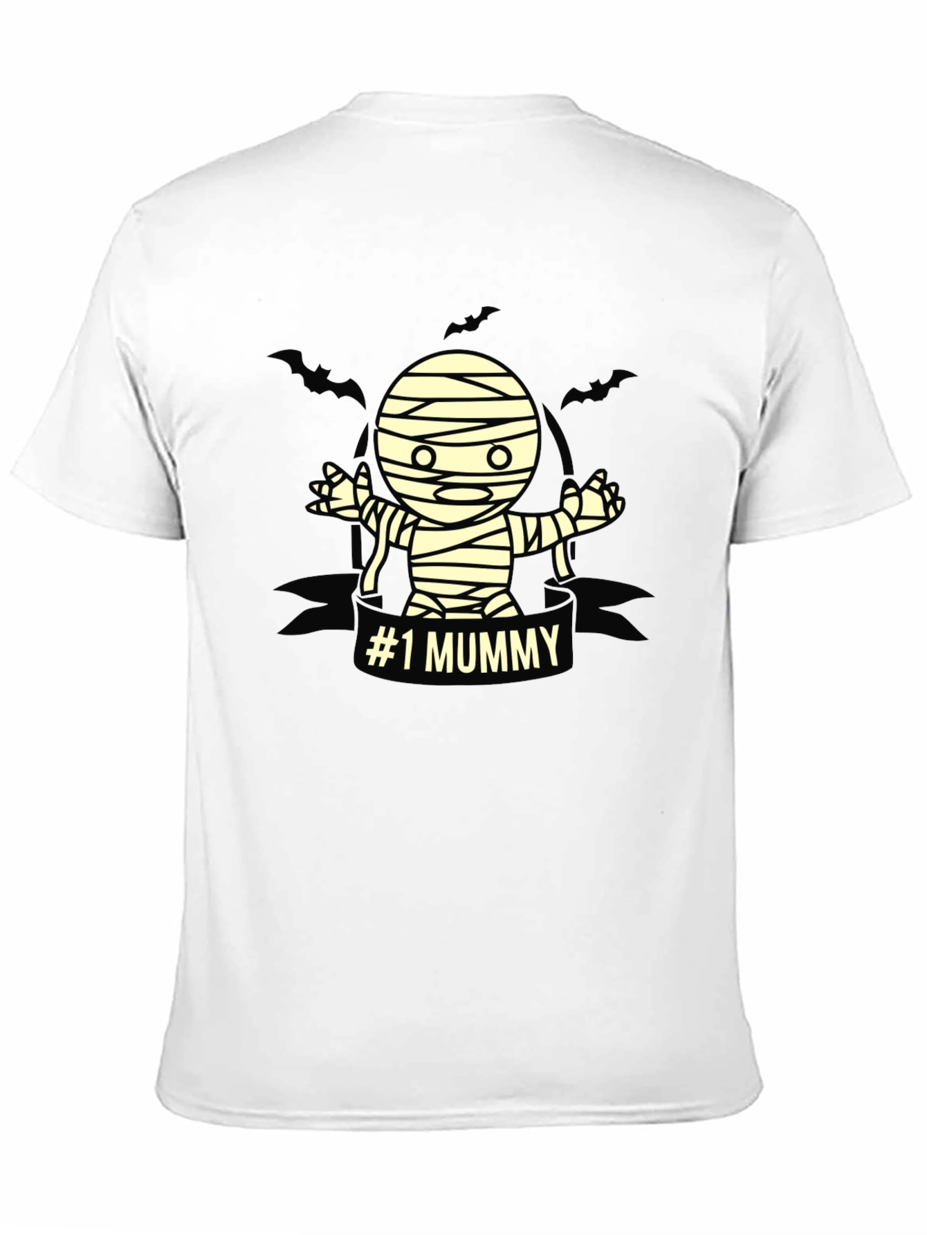 #1 Mummy Halloween T-Shirt - Black Graphic Tee