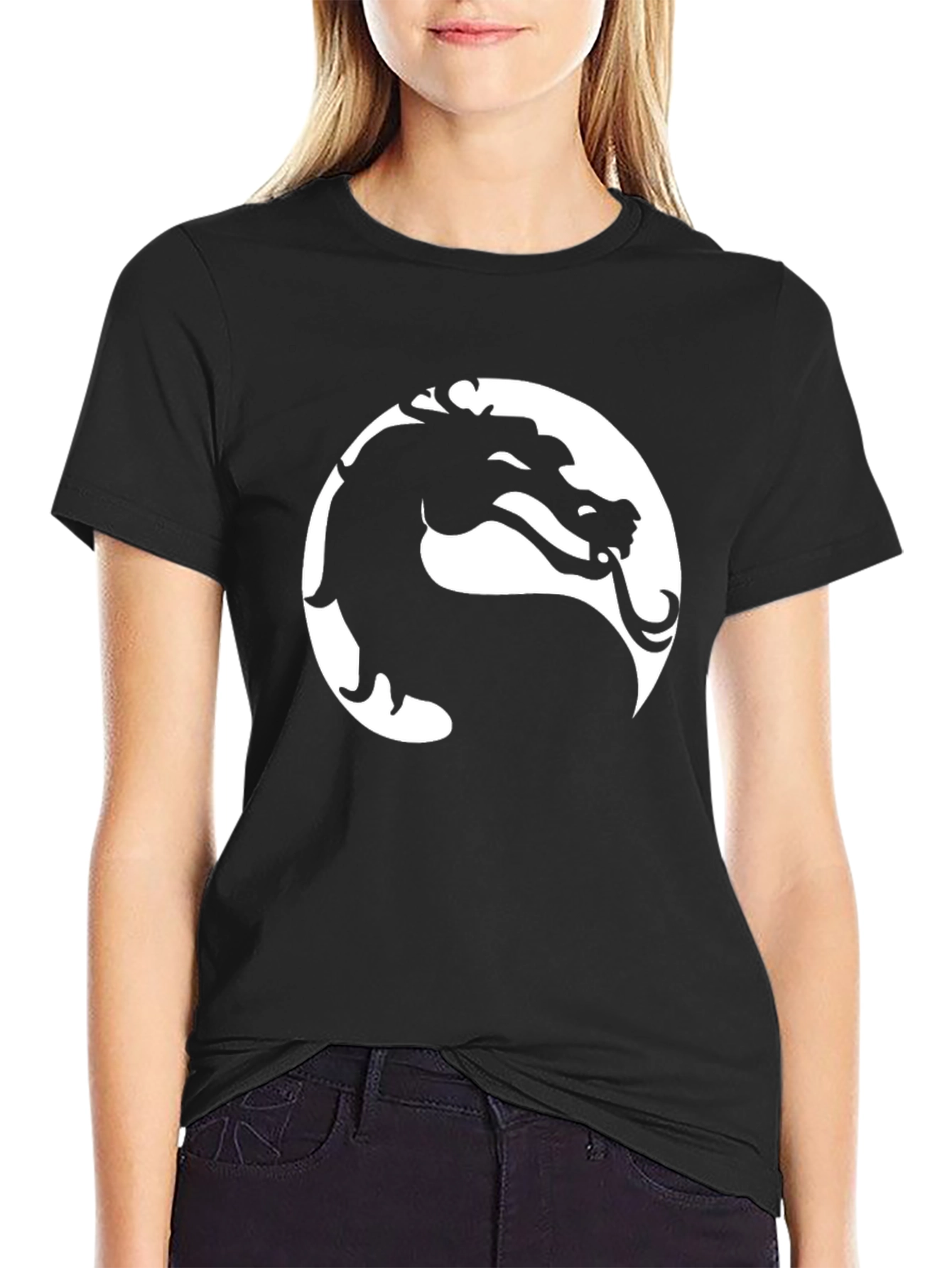 Mortal Kombat Dragon Logo Black T-Shirt