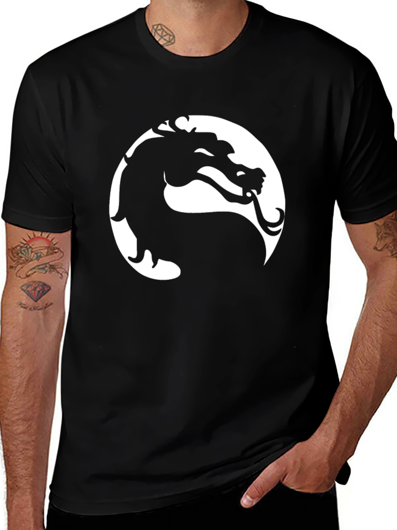 Mortal Kombat Dragon Logo Black T-Shirt