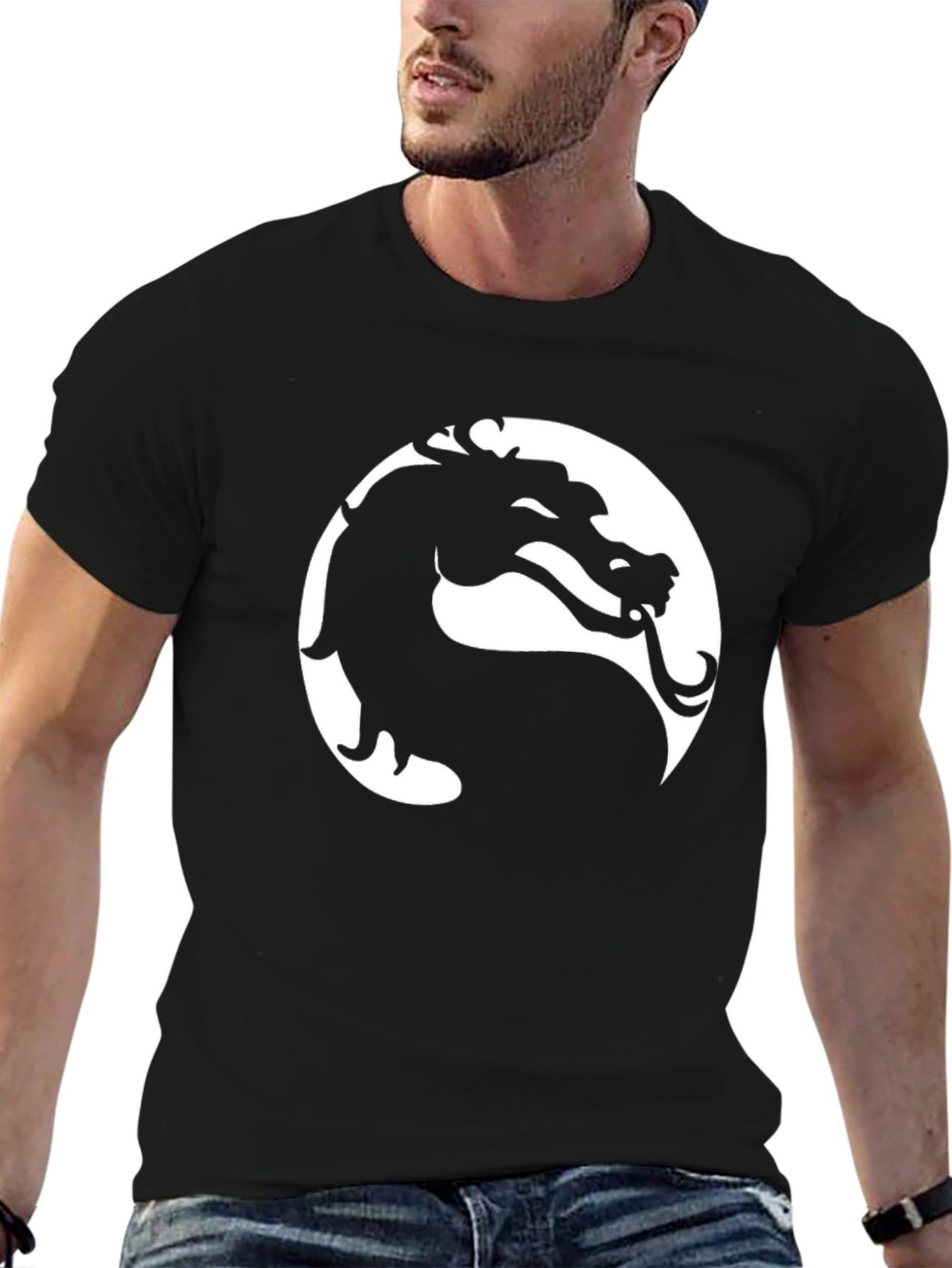 Mortal Kombat Dragon Logo Black T-Shirt