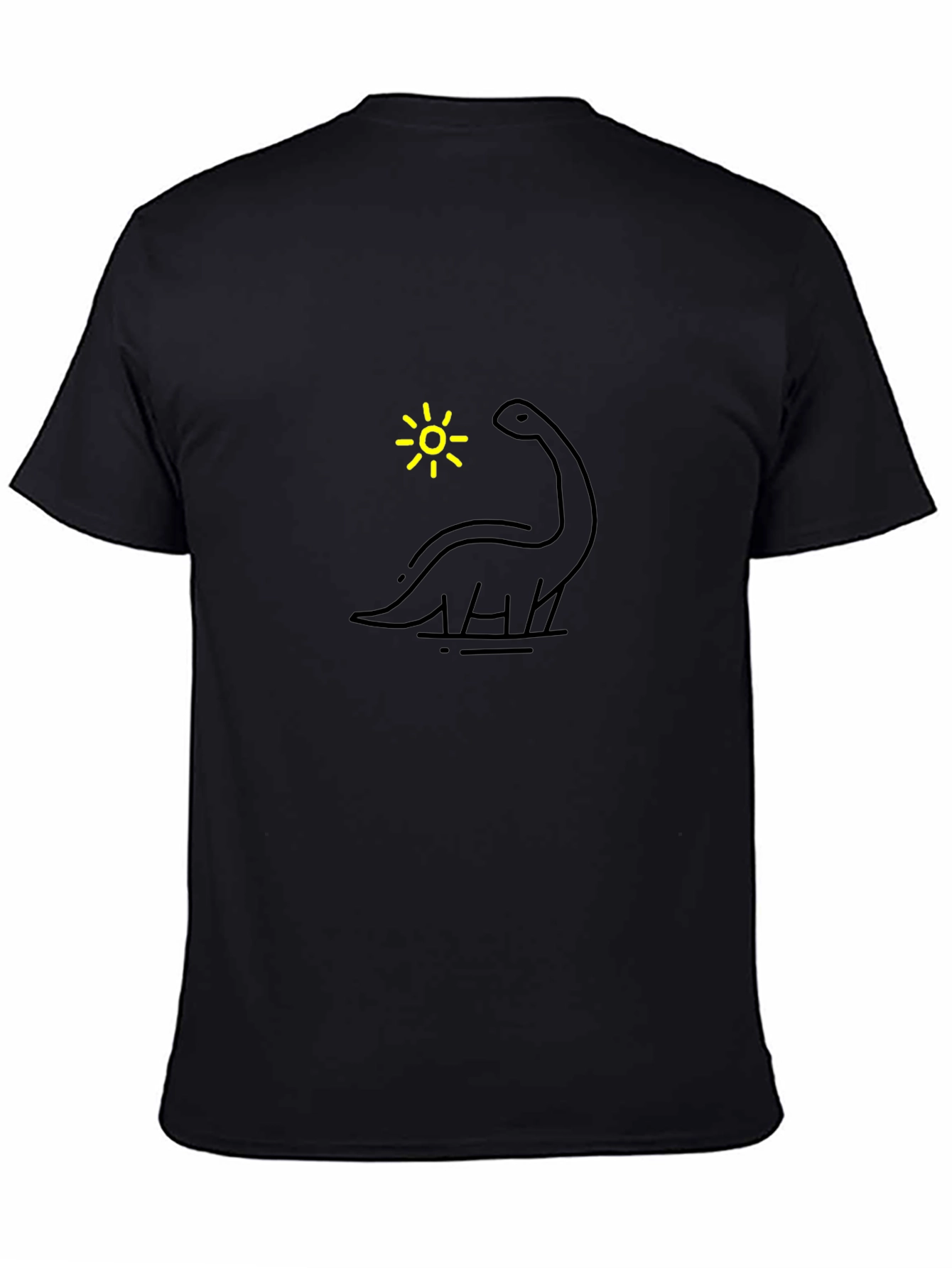 Dino & Sun Black Graphic Tee