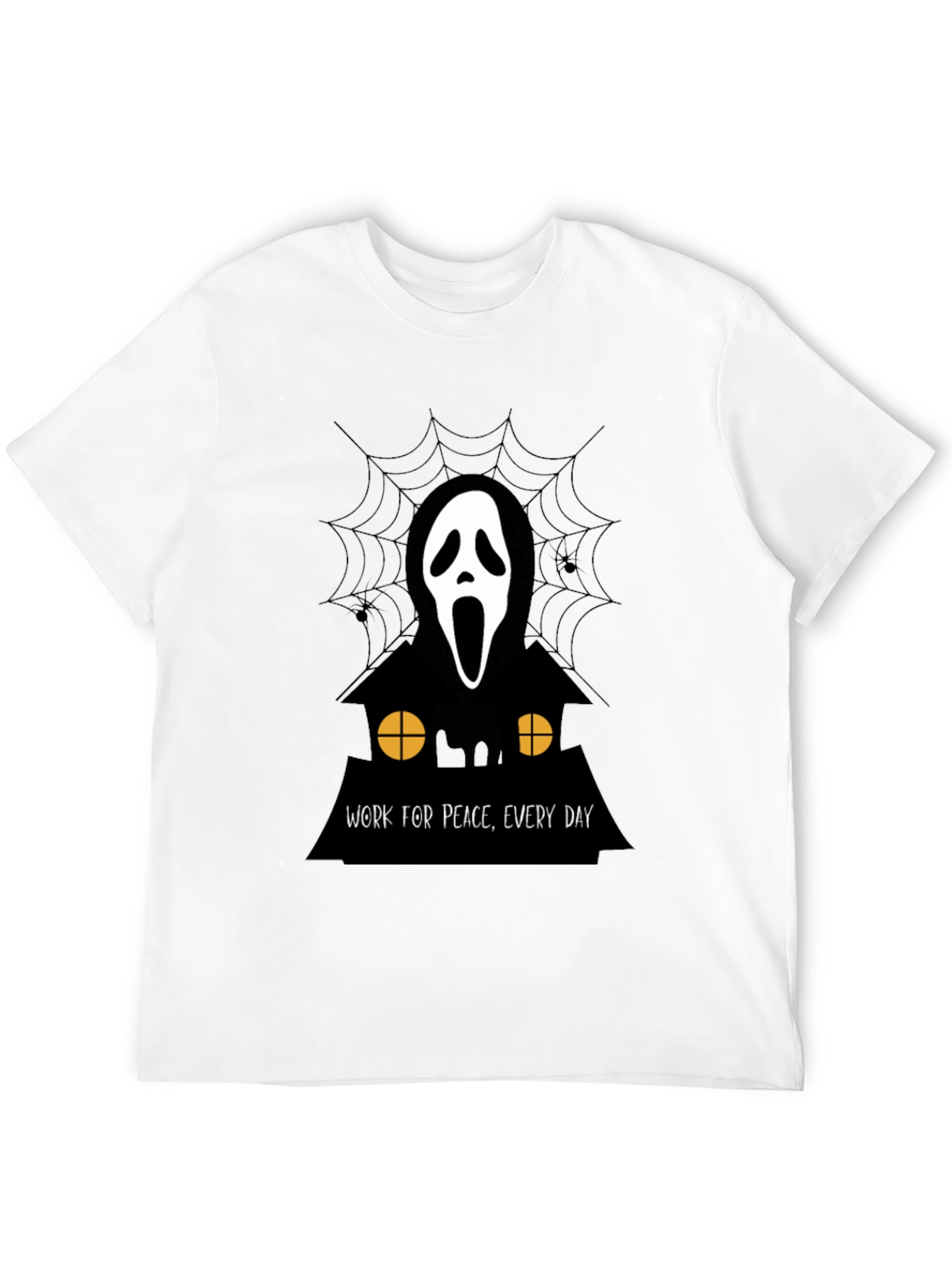 Ghost Face Work for Peace T-Shirt