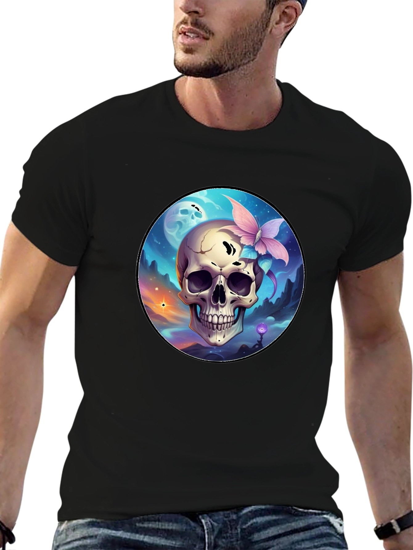 Skull & Butterfly Graphic Tee