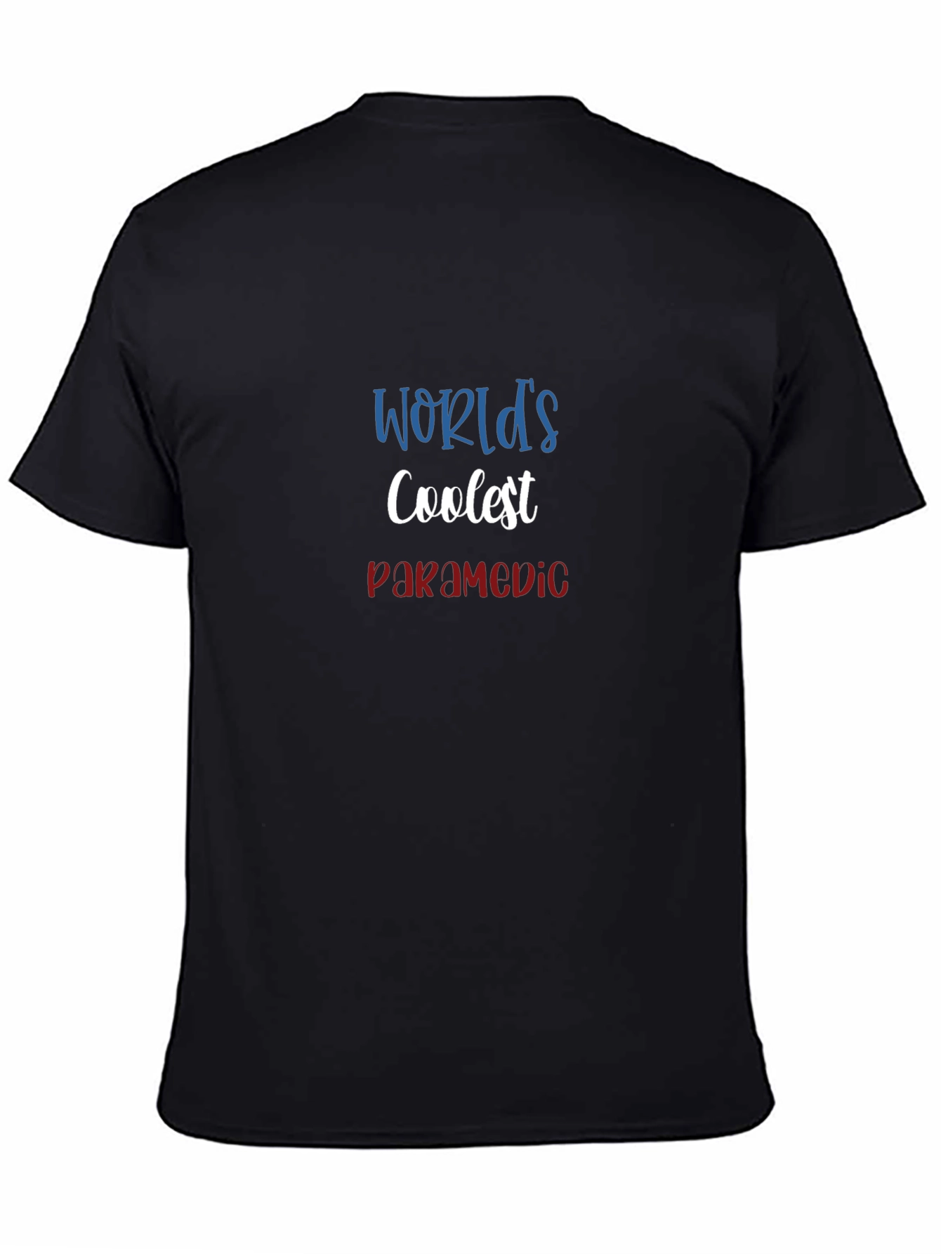Coolest Paramedic Graphic Tee - Black Cotton Blend