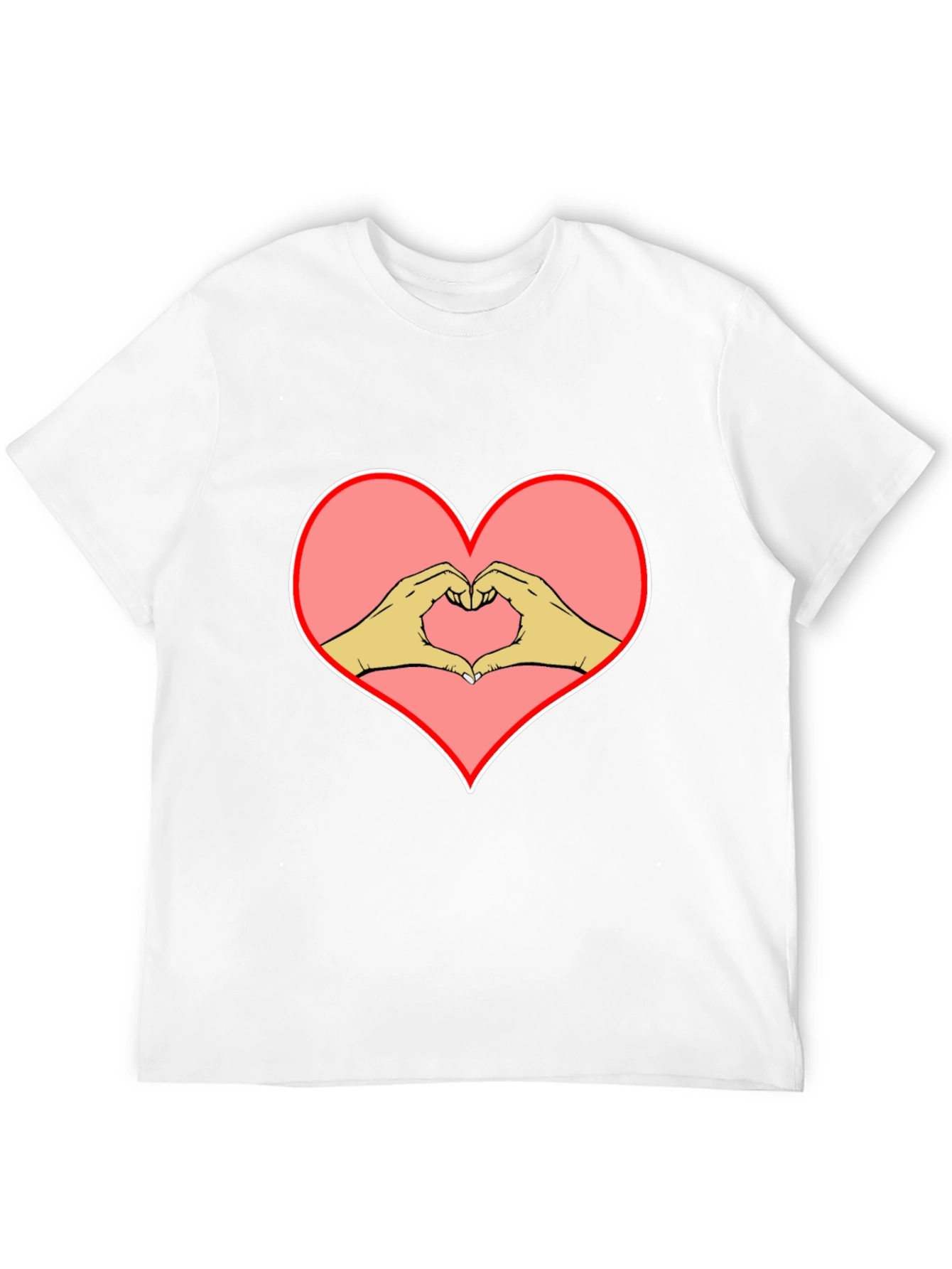 Heart Hands Graphic Black Tee