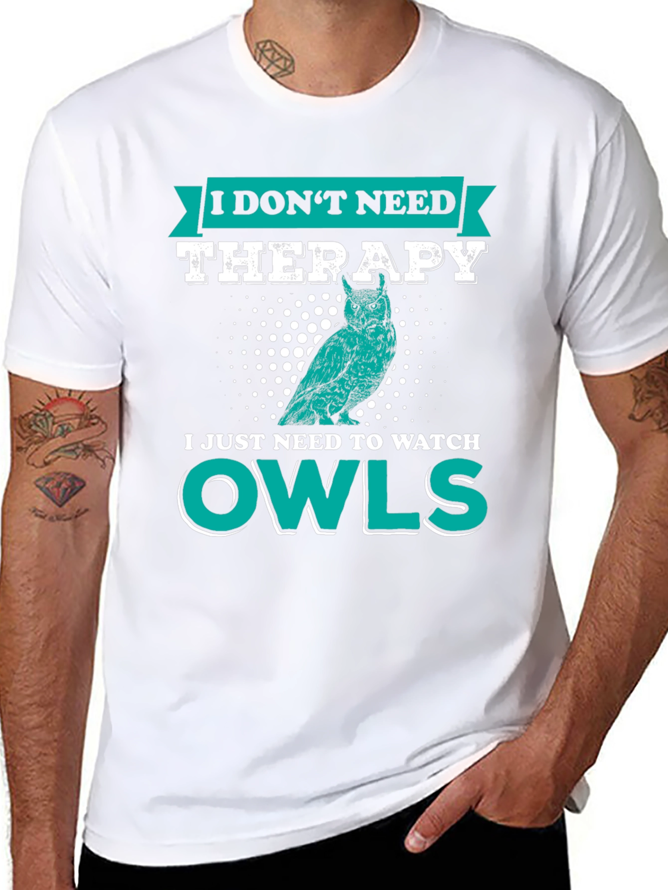 Owl Lover T-Shirt: I Dont Need Therapy Just Owls