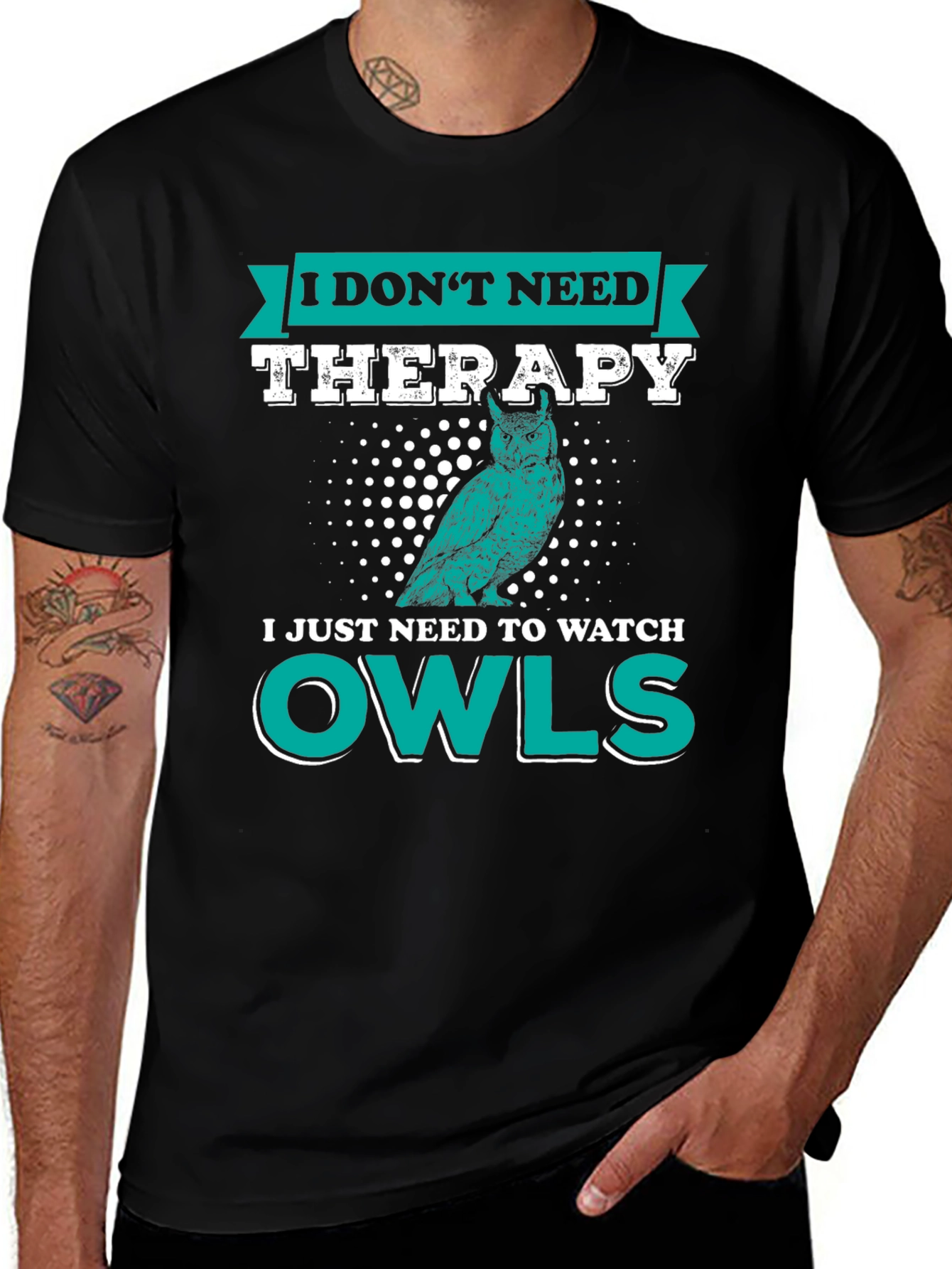 Owl Lover T-Shirt: I Dont Need Therapy Just Owls
