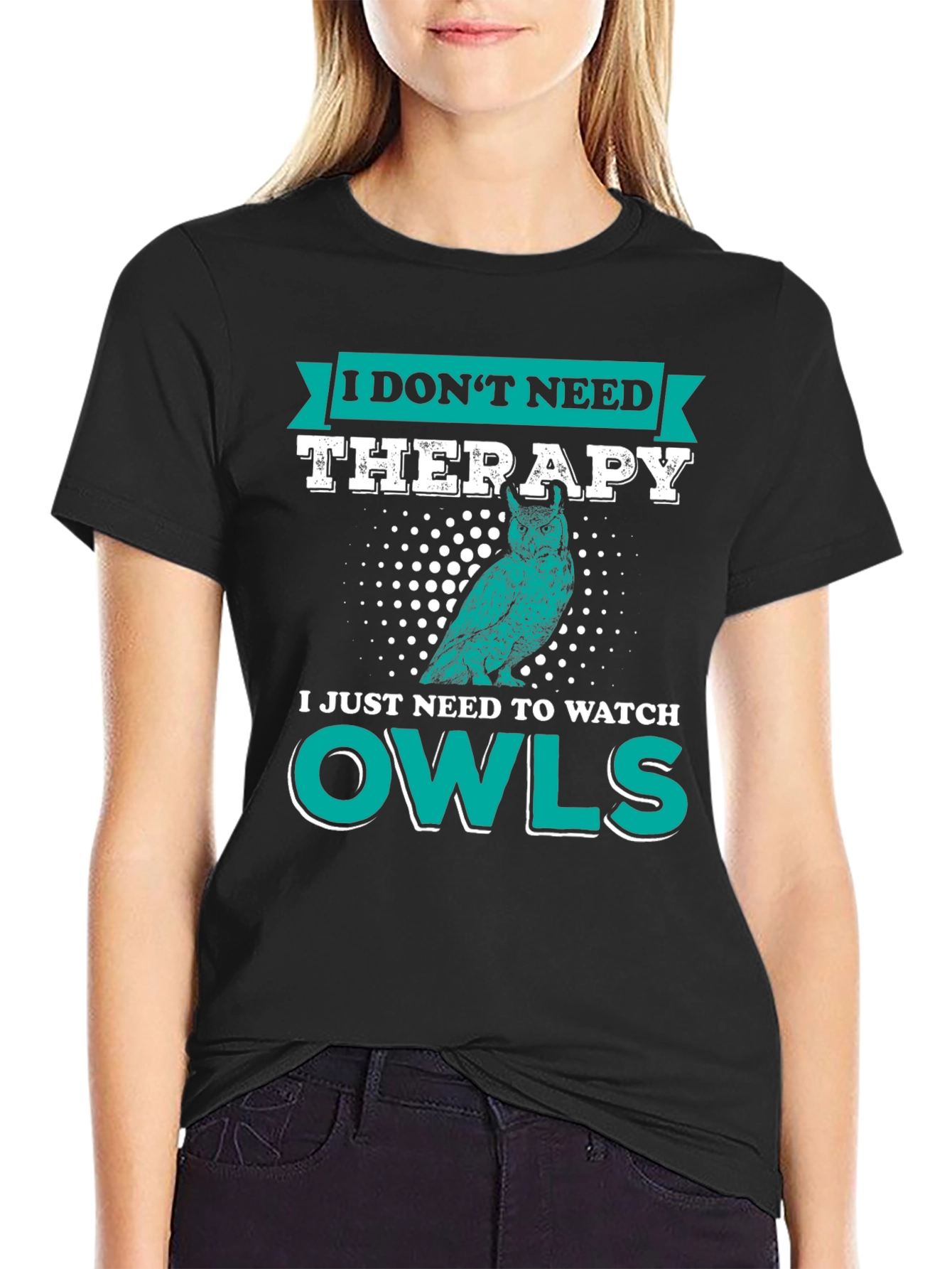 Owl Lover T-Shirt: I Dont Need Therapy Just Owls