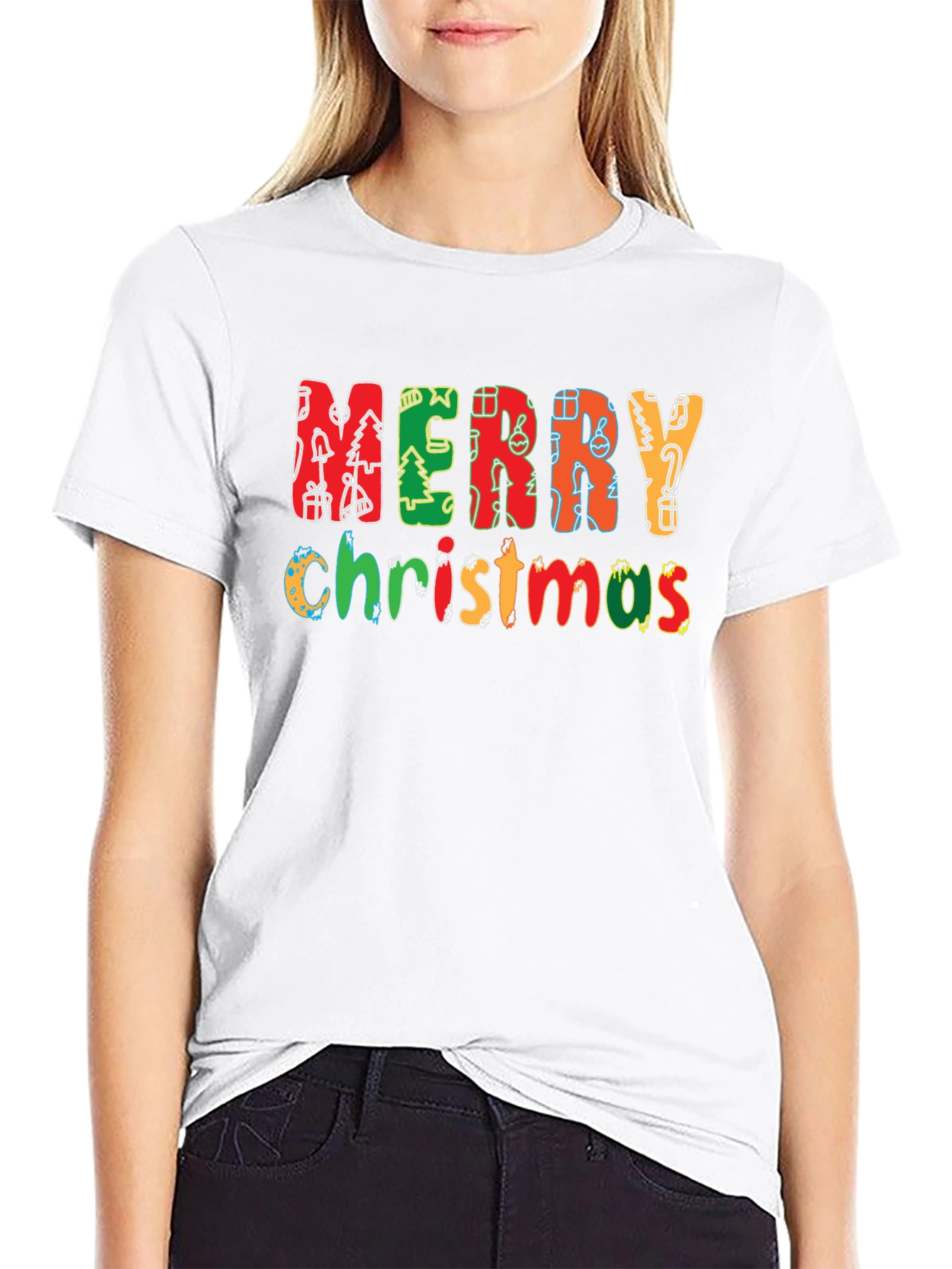 Merry Christmas Graphic Tee Holiday Shirt