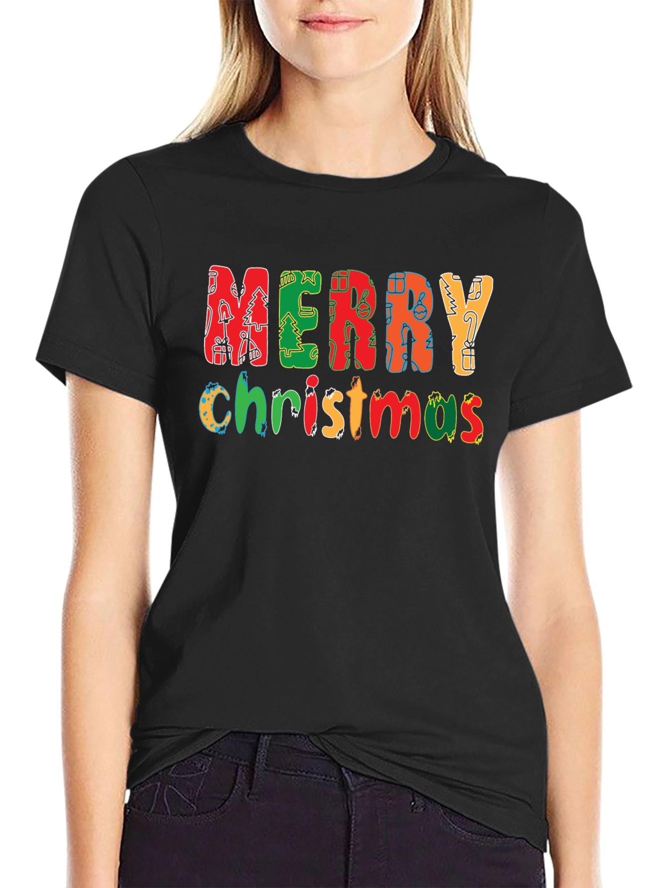 Merry Christmas Graphic Tee Holiday Shirt