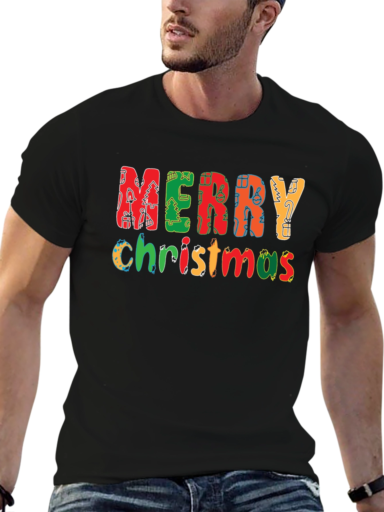 Merry Christmas Graphic Tee Holiday Shirt