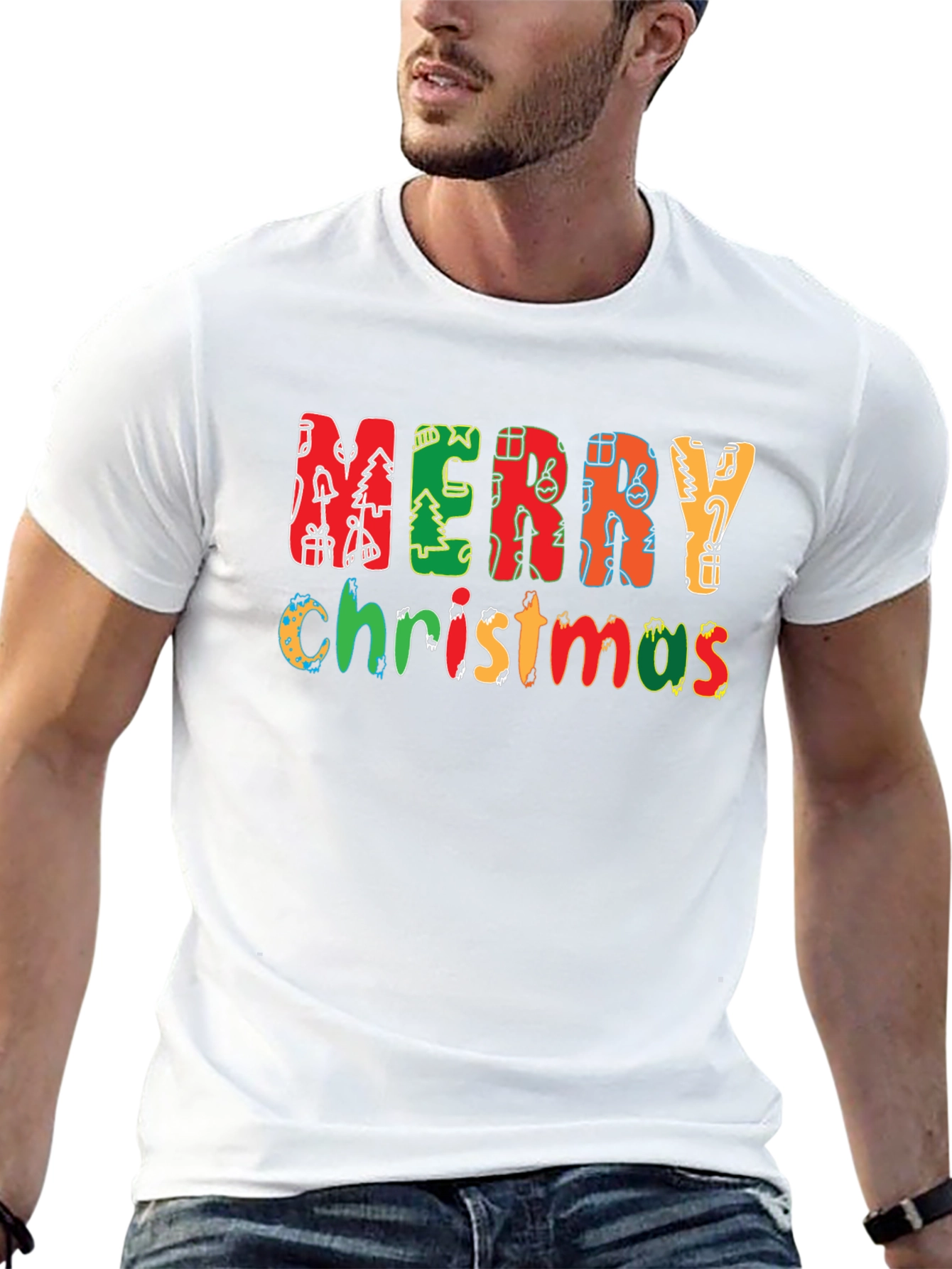 Merry Christmas Graphic Tee Holiday Shirt