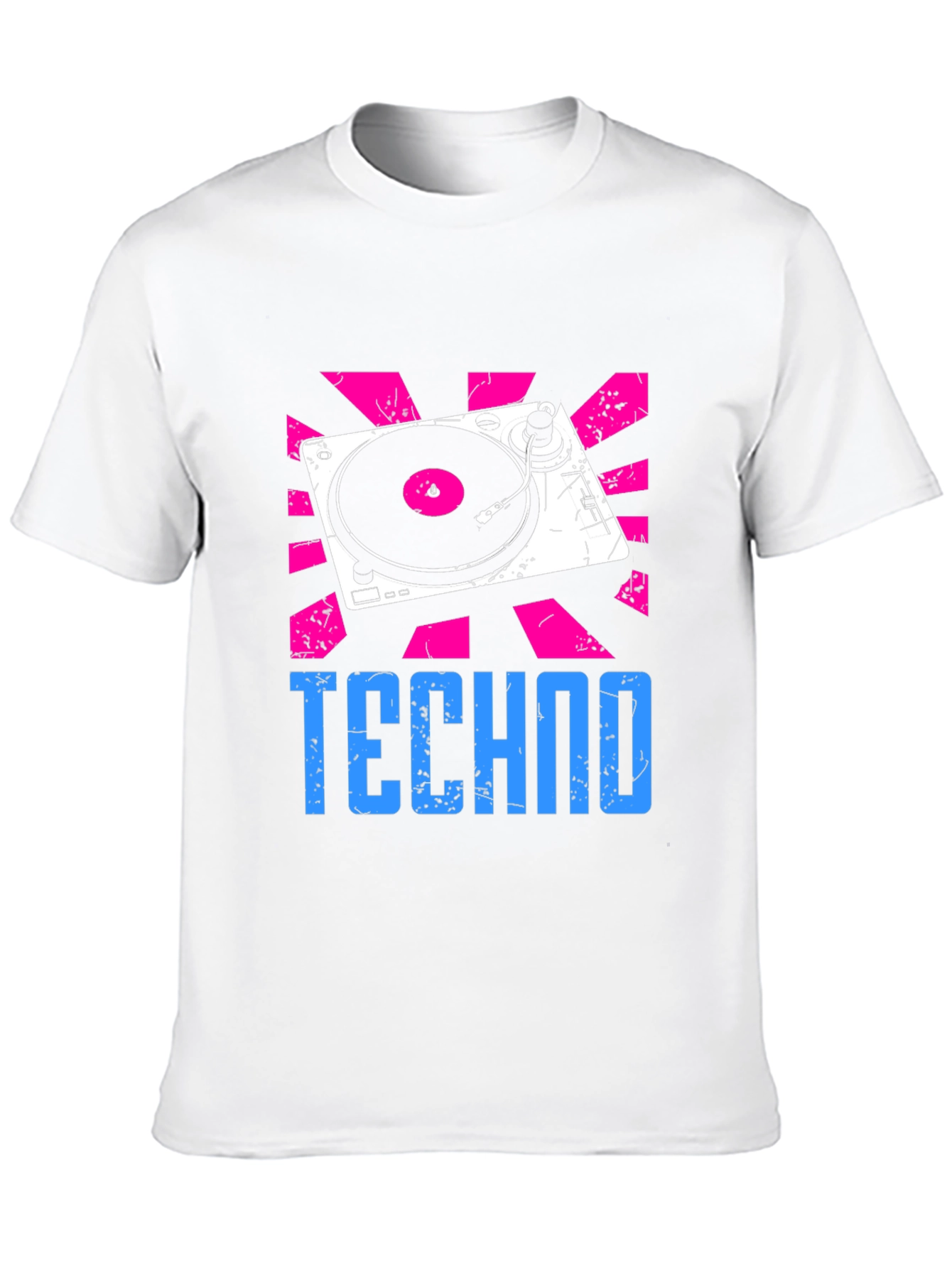 Techno Turntable Graphic Tee - Retro Style