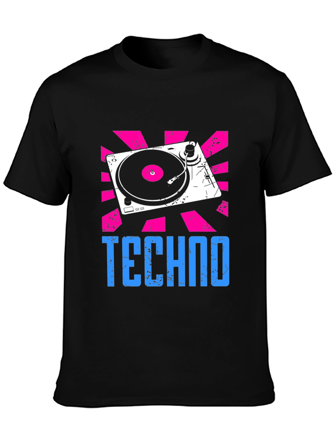 Techno Turntable Graphic Tee - Retro Style