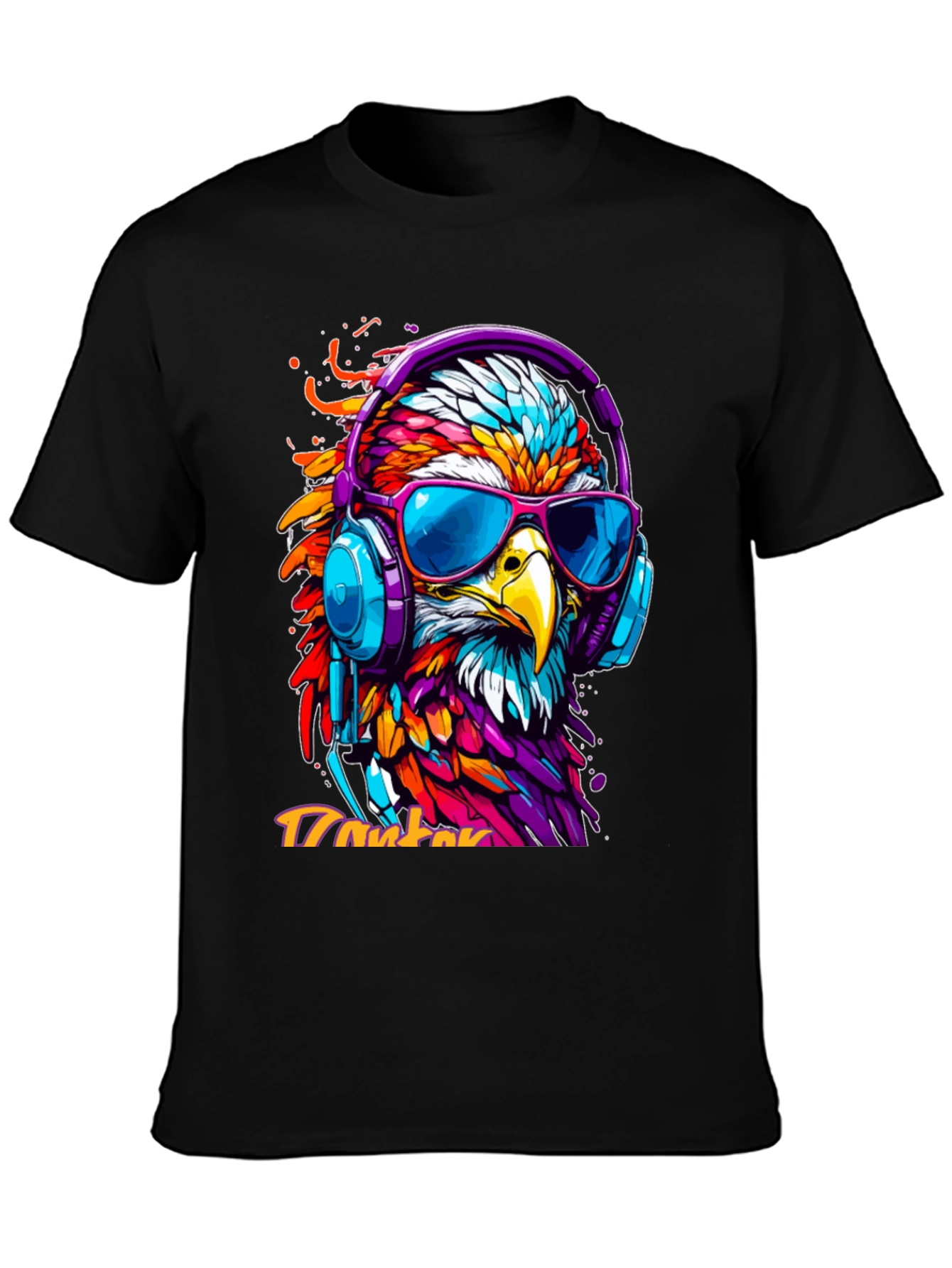 Cool Eagle Headphones Graphic Tee